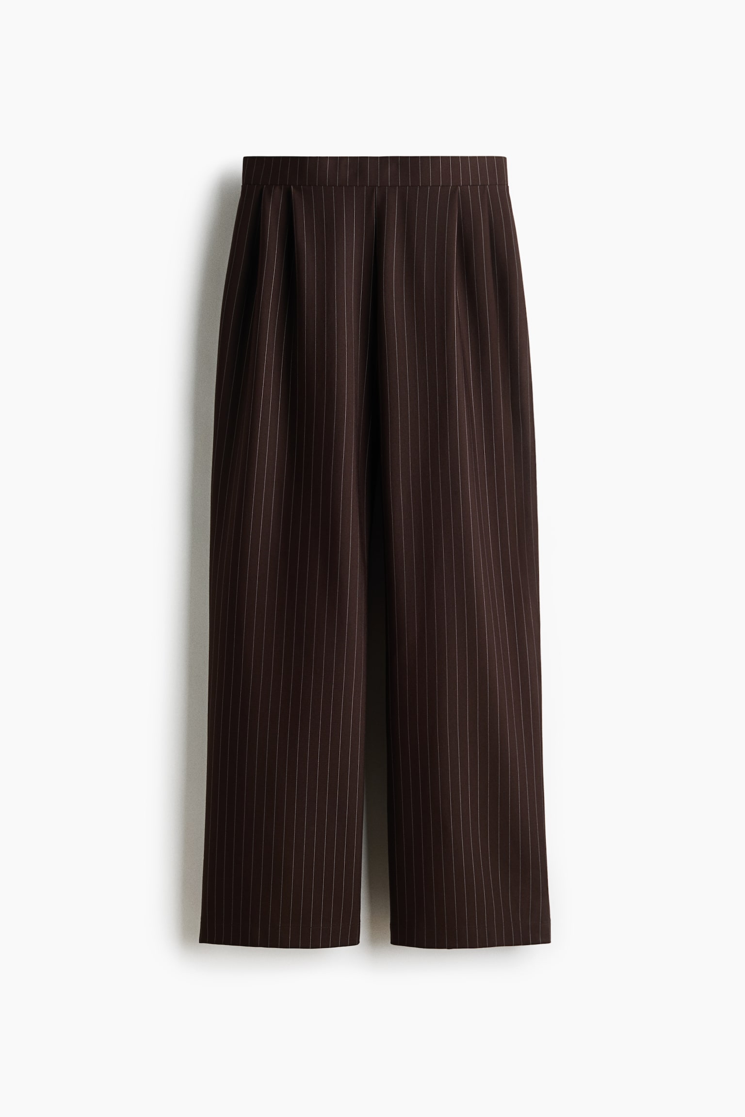 Tailored jersey trousers - Dark brown/Pinstriped - 2