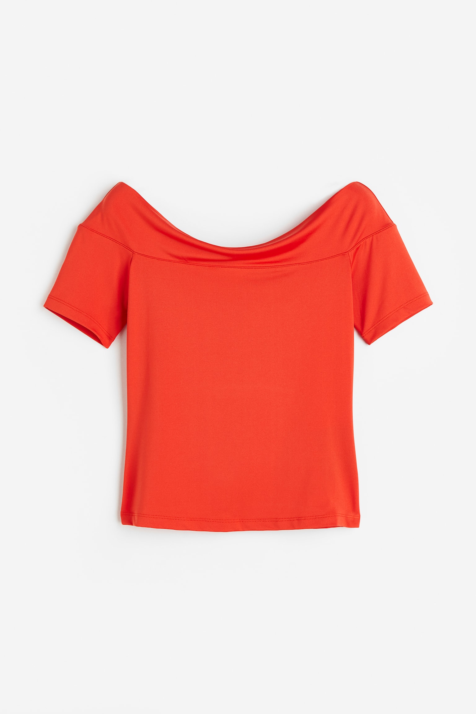 Off The Shoulder Top - Red - 1