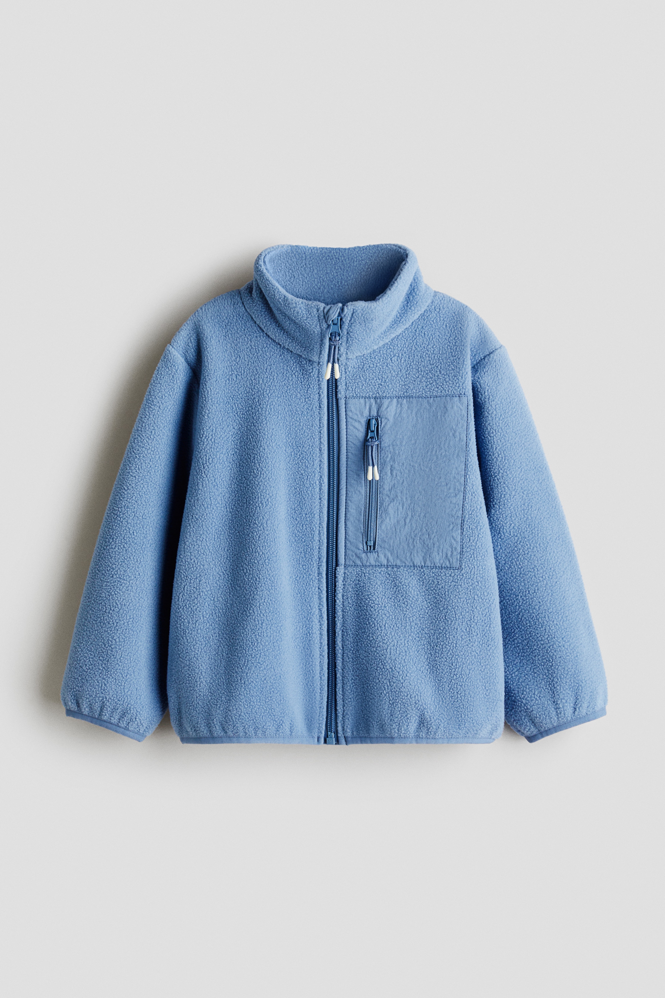 Fleecejacke - Blau/Marineblau/Cremefarben/Rosa