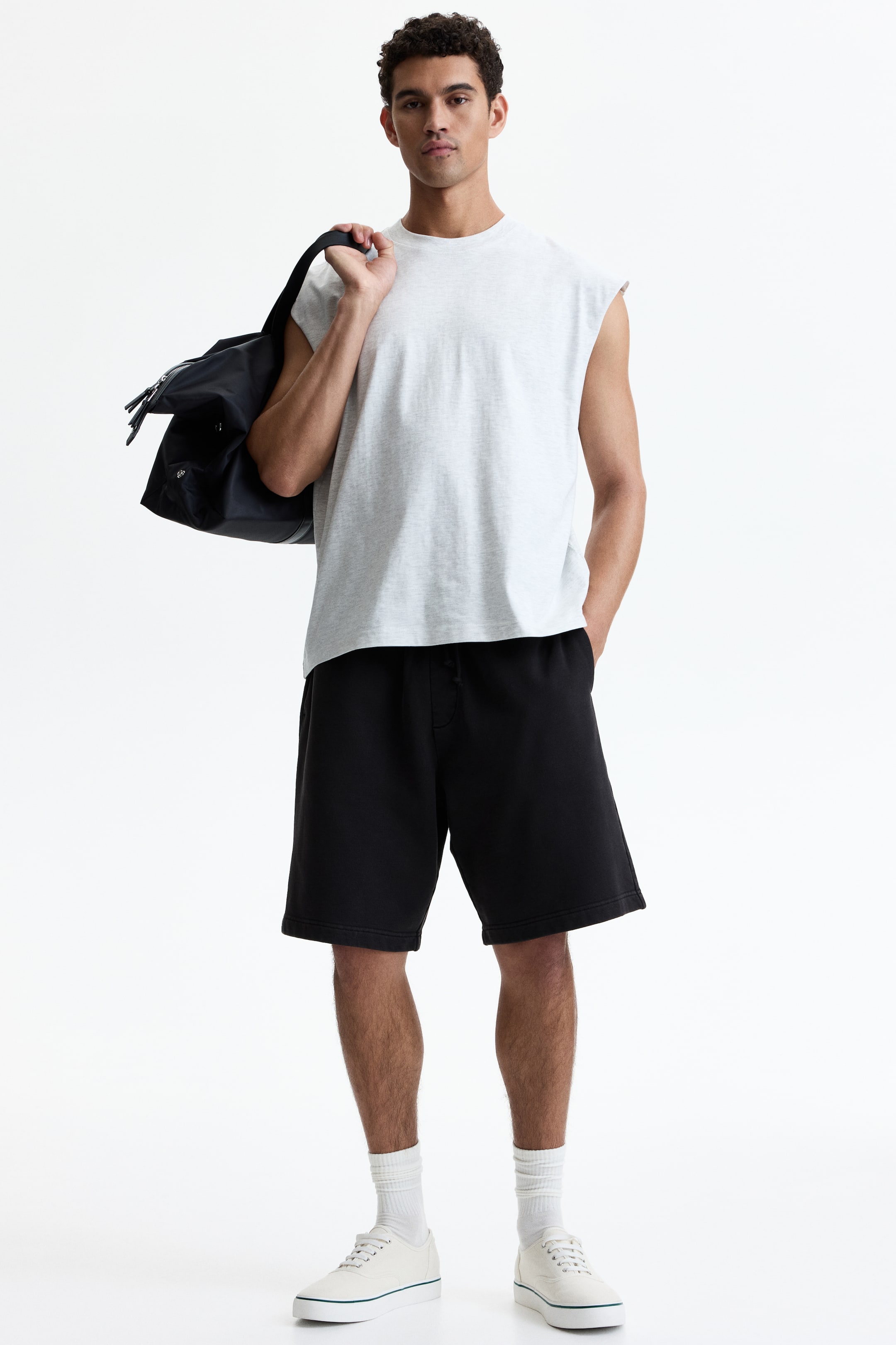 Мужские шорты H&M Relaxed-Fit Cotton Shorts — фото 4