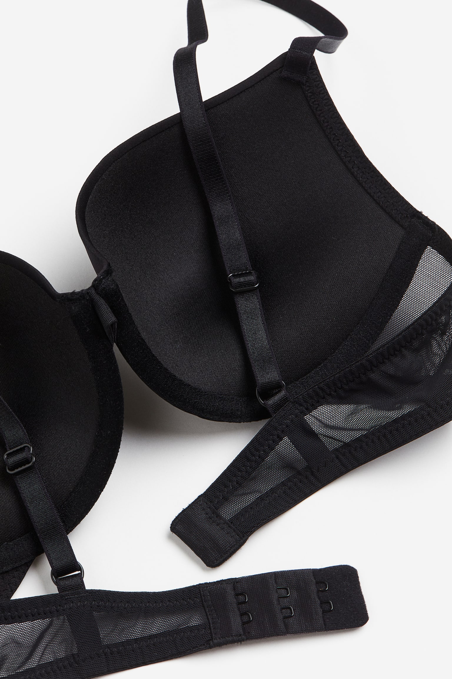 Bộ 2 áo lót nâng ngực sợi mịn - Màu đen/Trắng/Màu be nhạt/Đen - 2