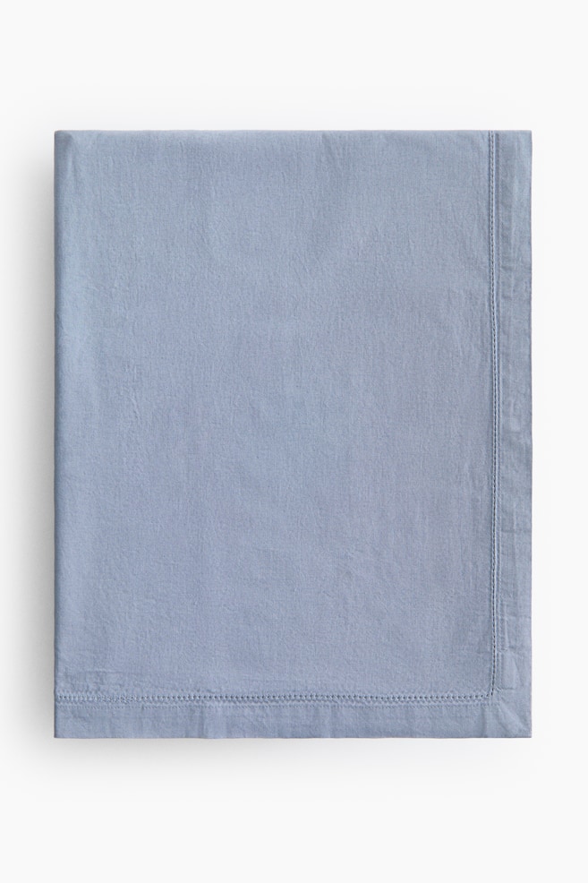 Cotton tablecloth - Mattblau/Mattgelb/Weiß/Dunkelbraun - 1