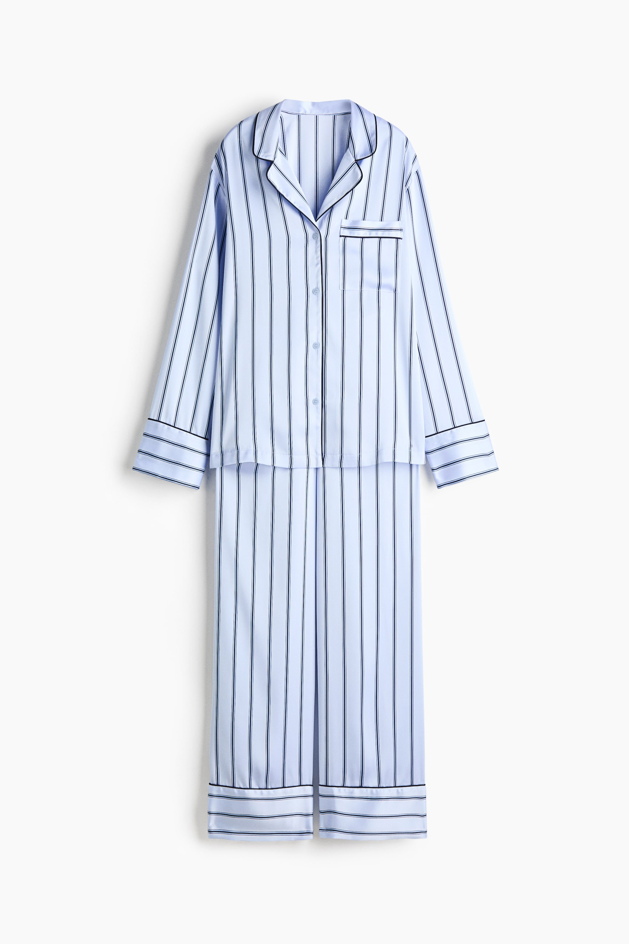 View larger image: Satin pyjamas - Light blue/Striped - Ladies | H&M IN 5