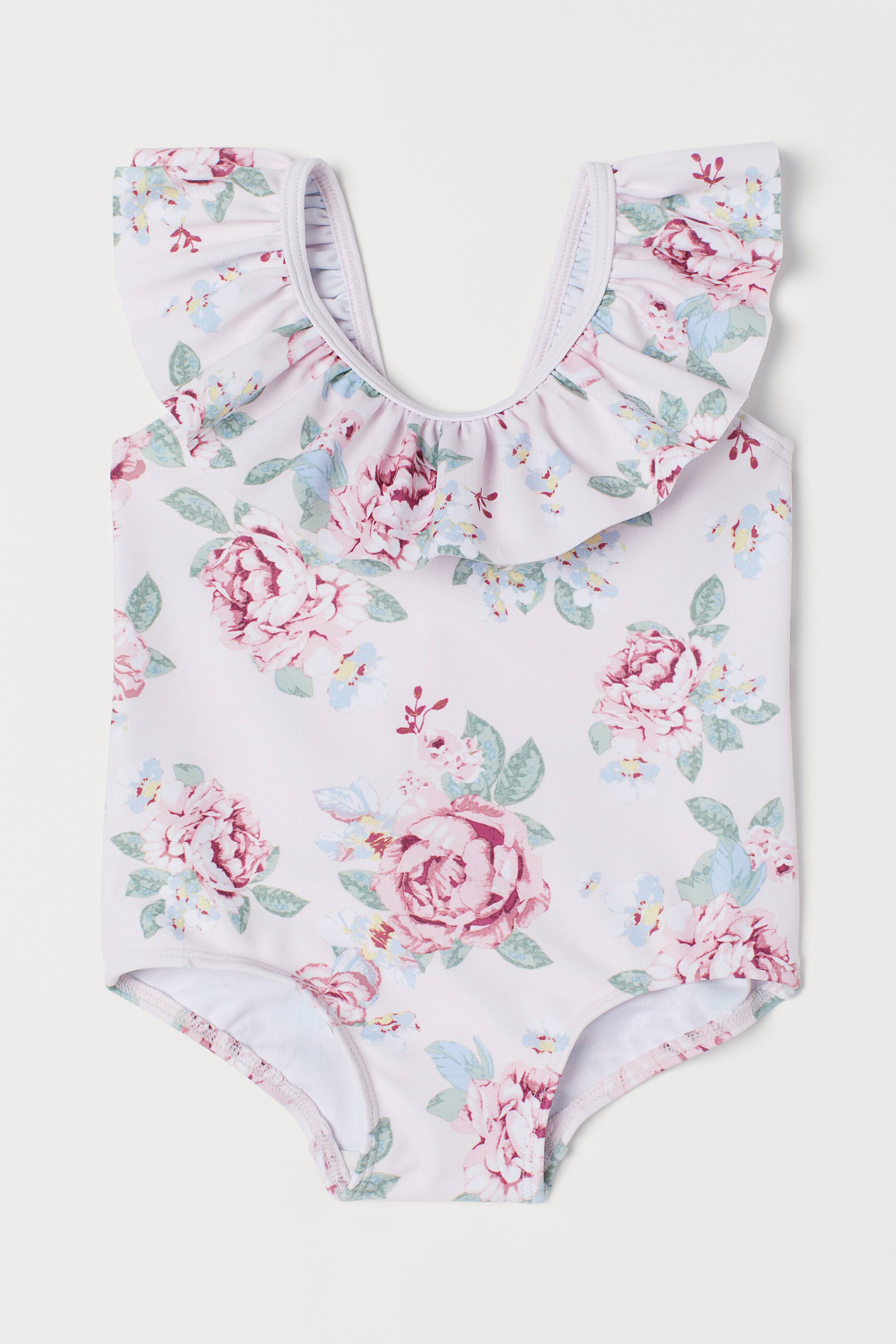 Agrandir l'image: Maillot de bain à volant - Rose clair/fleuri - ENFANT | H&M FR 1