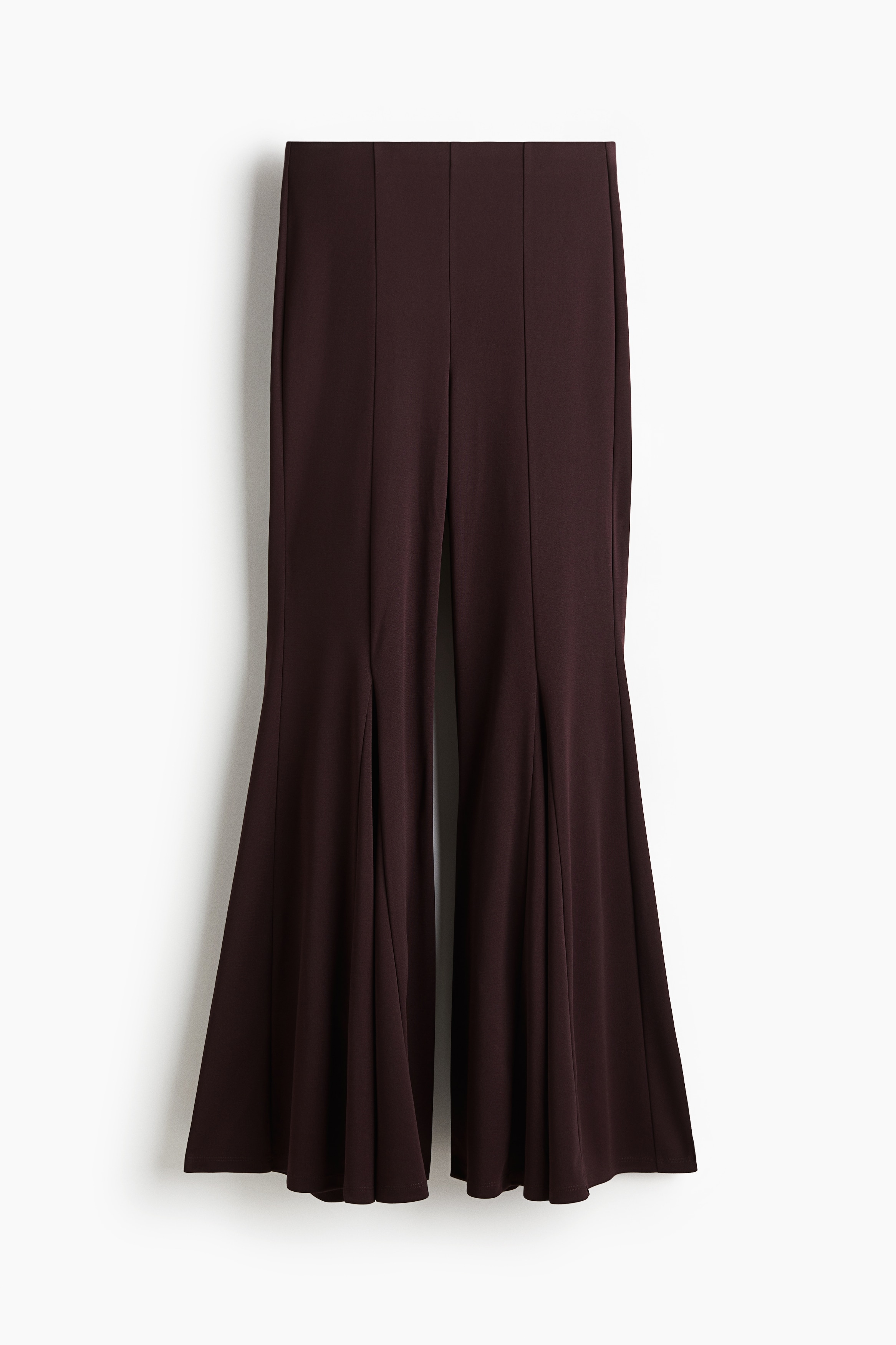 Ausgestellte Hose - Weinrot/Dunkles Khakigrün