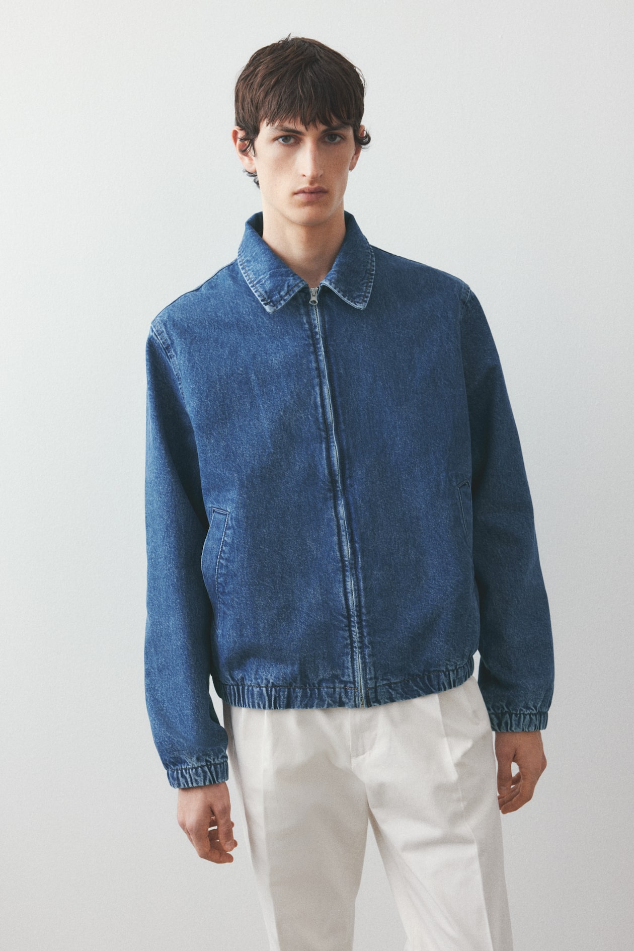Regular Fit Denim jacket Denim blue Men H&M IN - Main Image