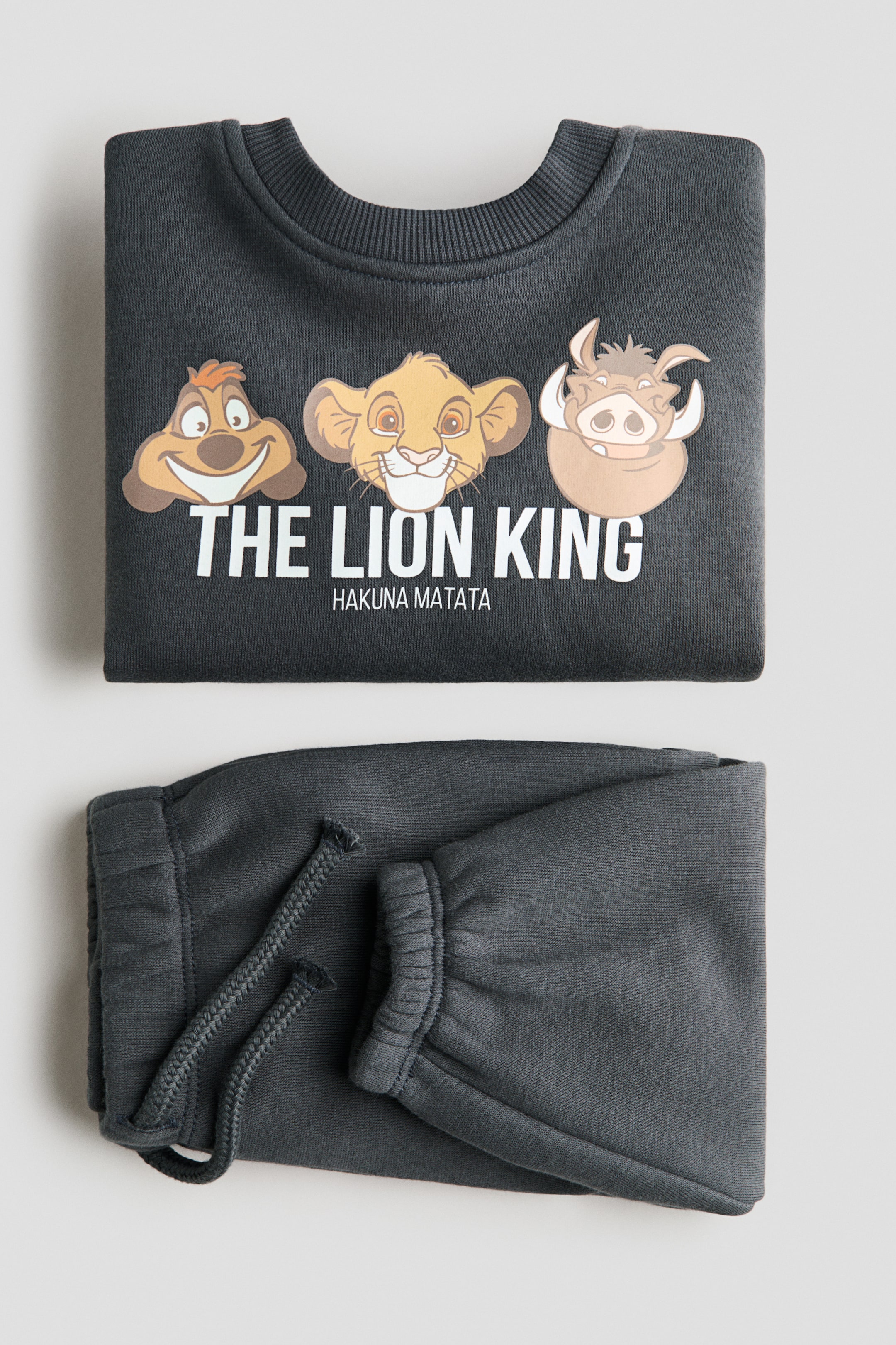 이미지 확대 보기: 프린트 스웨트 2피스 세트 - Dark grey/The Lion King - Kids | H&M KR 2