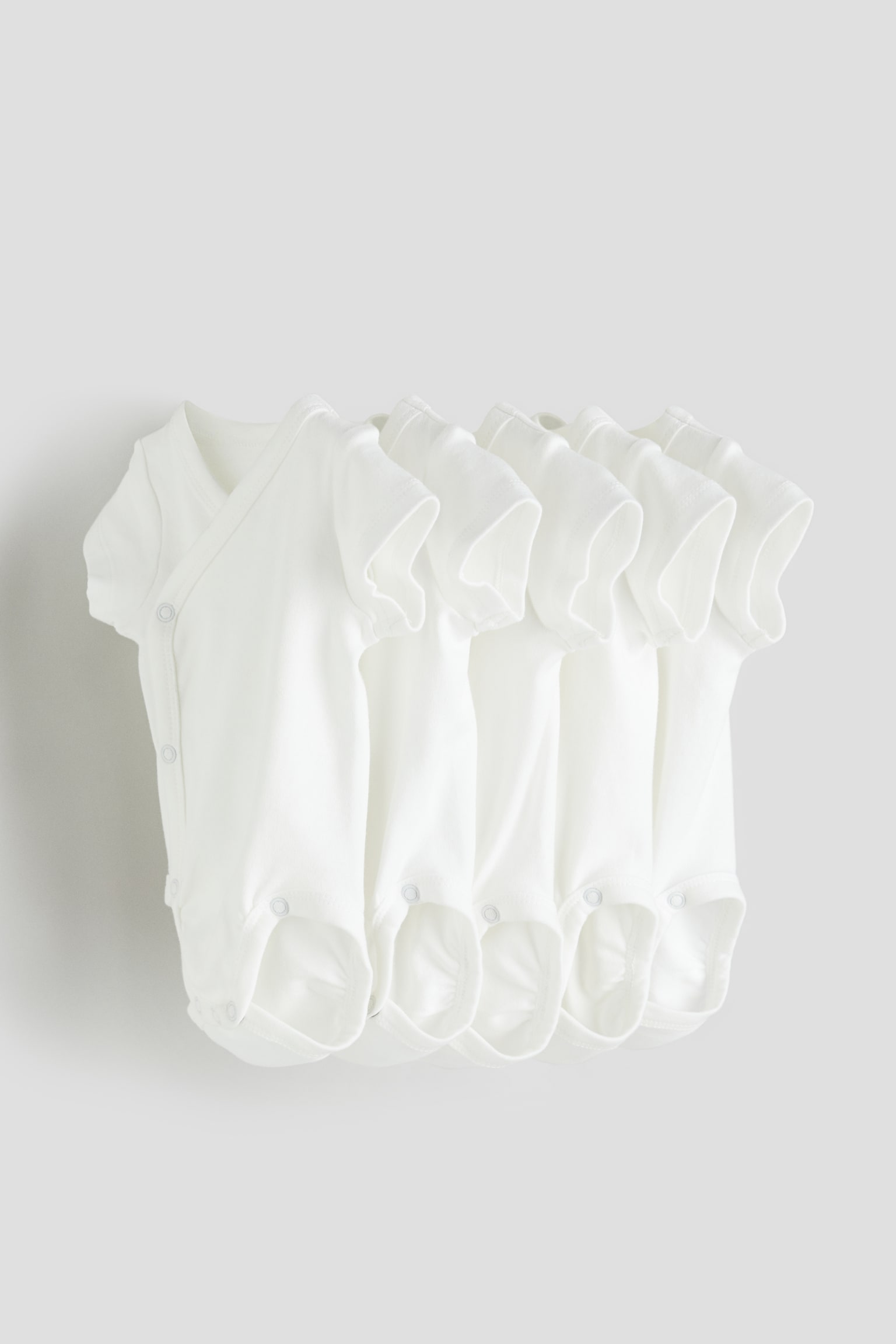 Боди Wrapover для детей, 5 шт. — H&M, цвет: Белый — фото 1