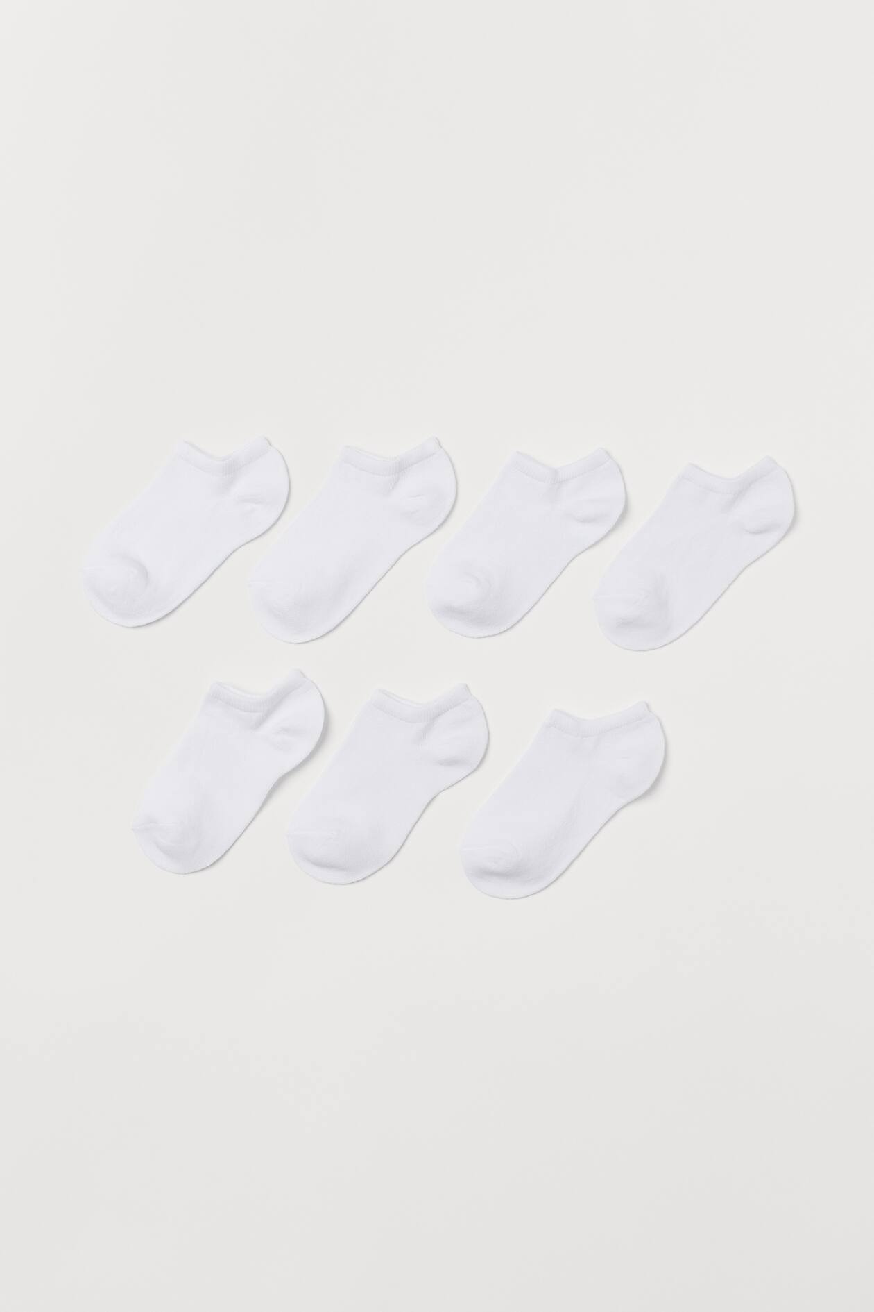 7-pack Ankle Socks - White - Kids | H&M US