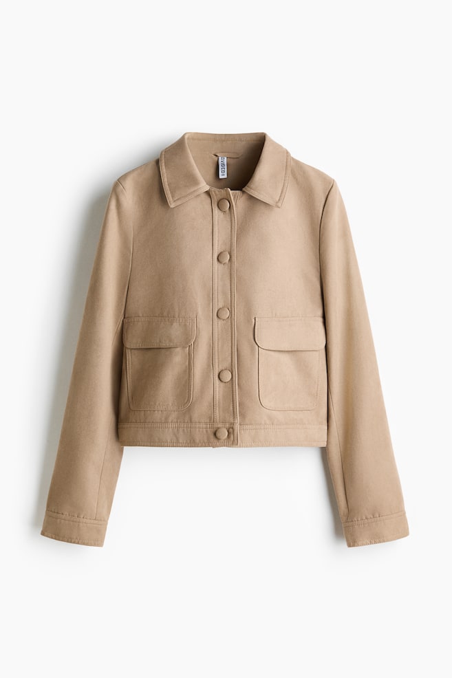 Jacket - Beige/Dark brown - 1