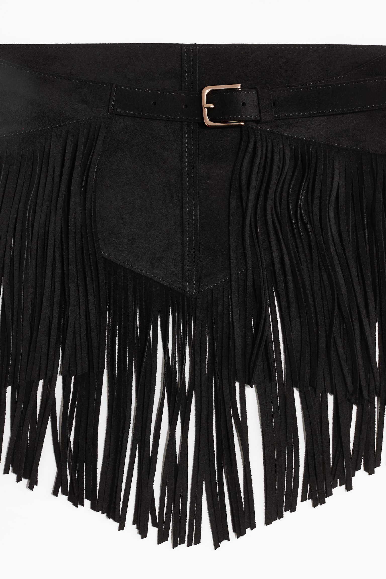 Женский ремень H&M Fringed Belt, цвет: Чёрный — фото 4