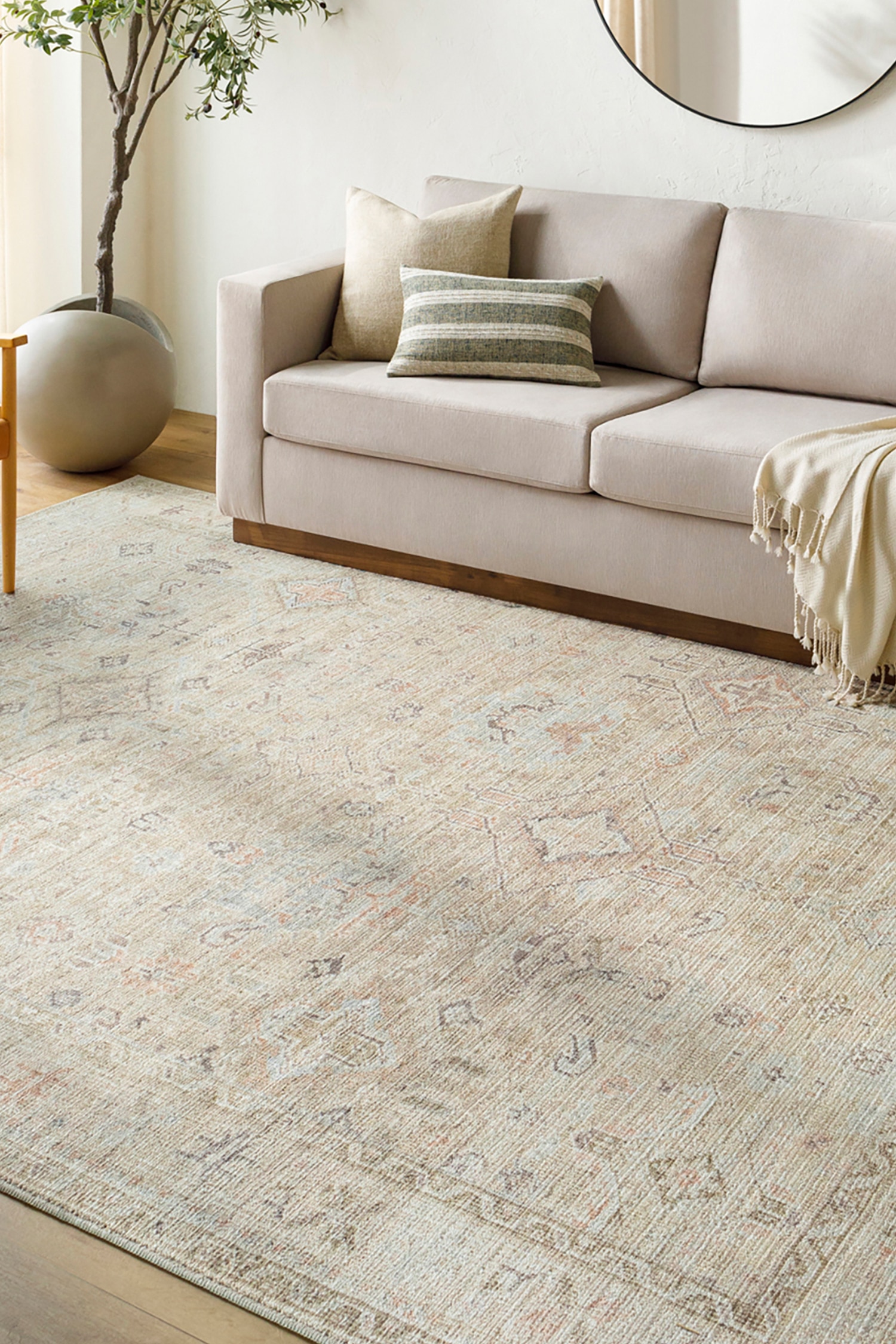 Marlene Vintage Traditional Designer Rug - Brown