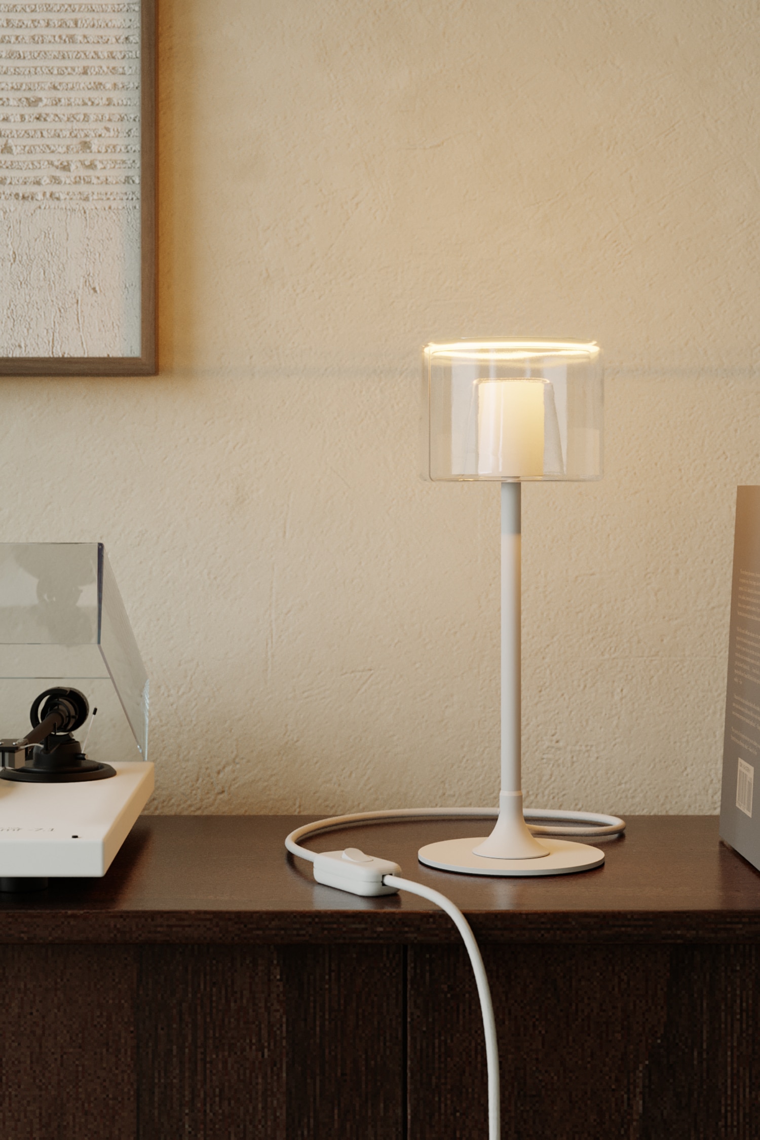 Magnetisk Bordlampe Ghost - Hvid/Sort