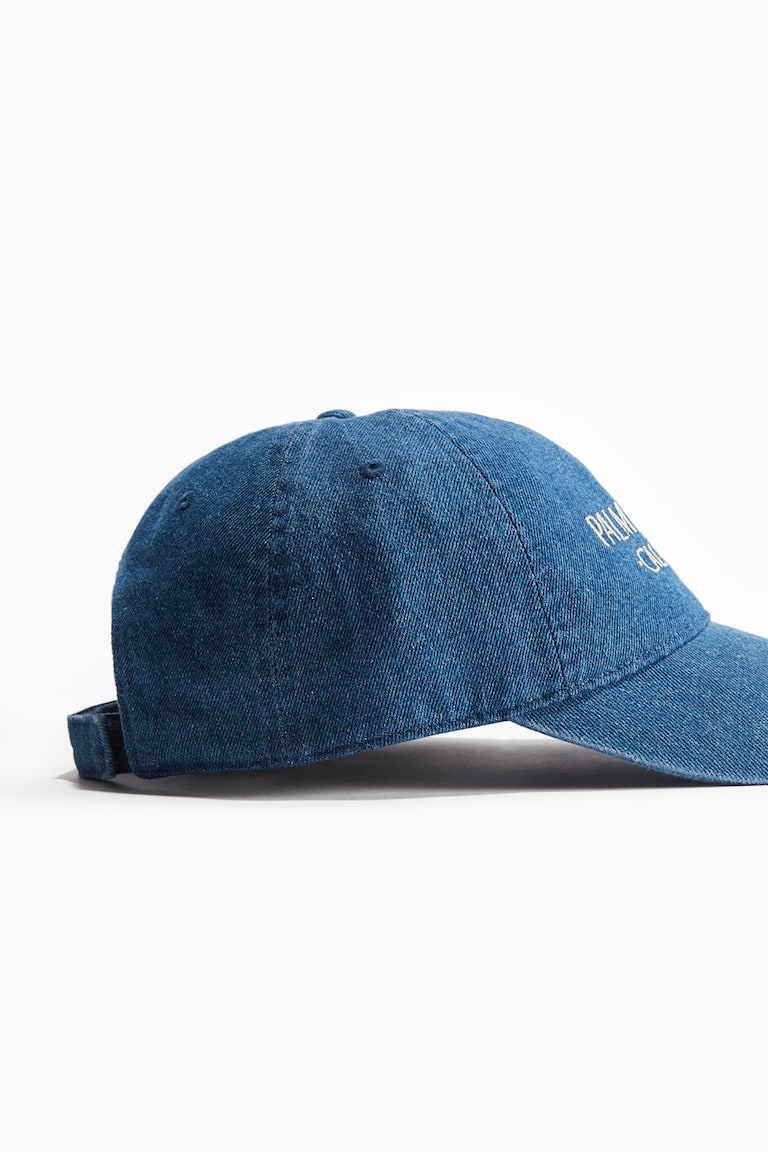 Women's Denim blue/Palm Springs Embroidered Denim Cap | H&M US