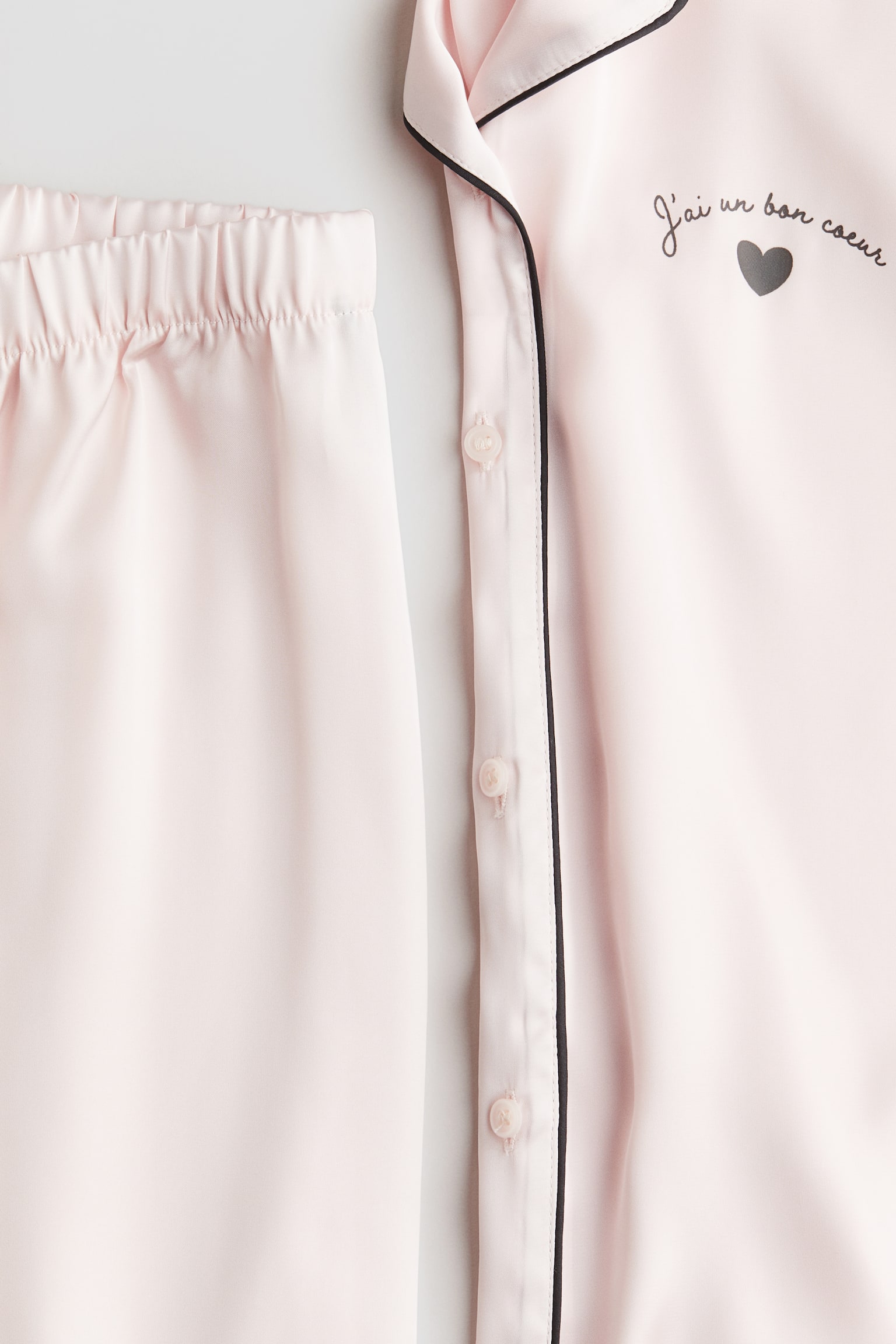 Satin pyjamas - Light pink/J'ai un bon coeur - 2