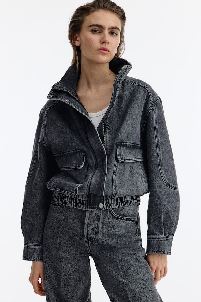 Oversized denim jacket - Denim gray - 2