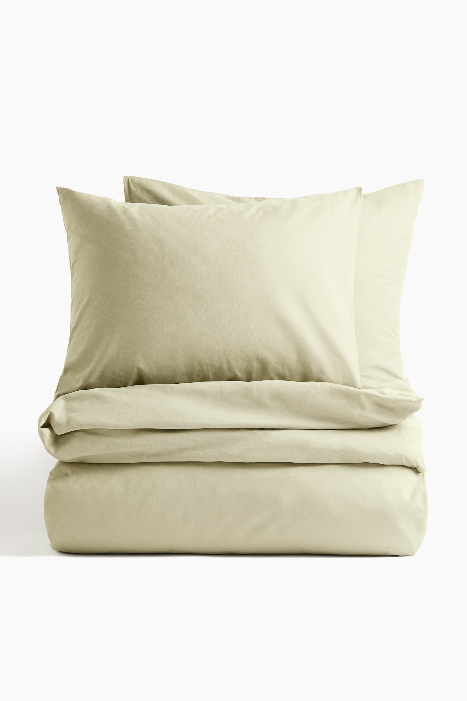 Cotton King/Queen Duvet Cover Set - Khaki green/Light yellow/Orange/Dark green/Light khaki green/Brown/Light pink/Taupe/White