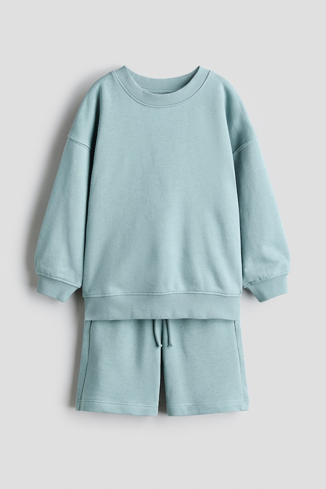 2-piece sweatshirt set - Light turquoise - 1