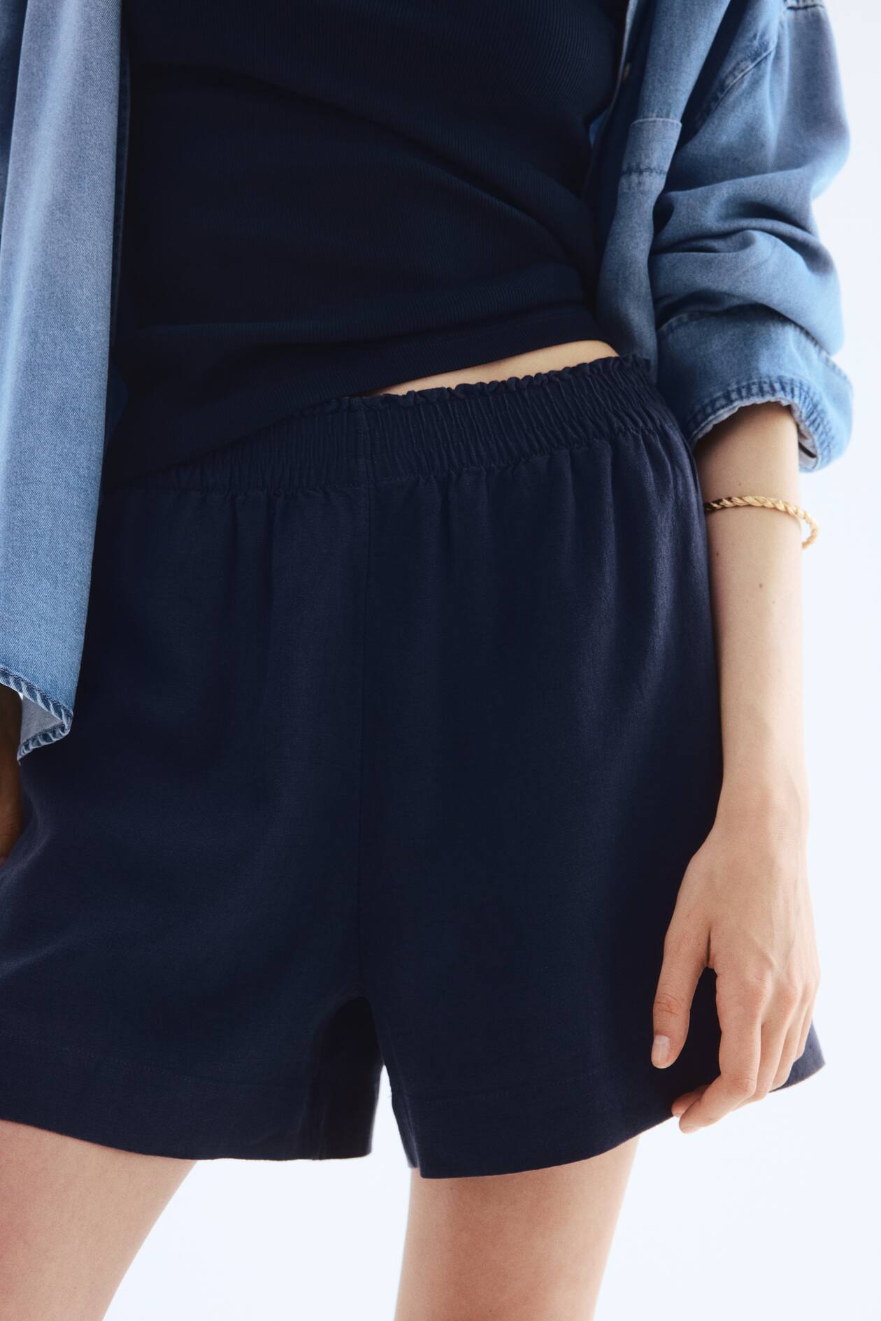 Linen-Blend Shorts - image 4