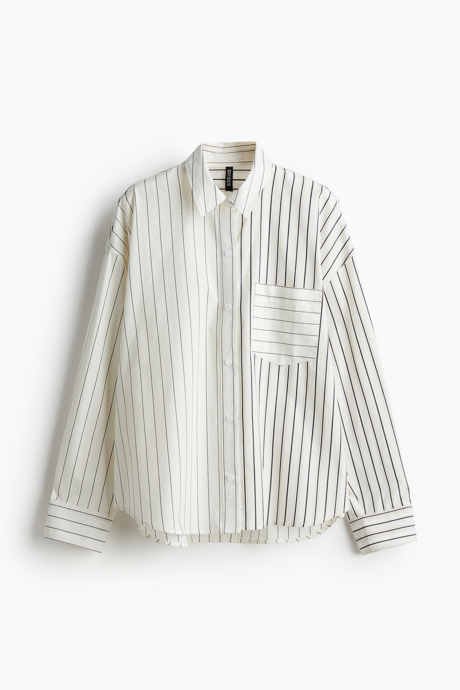 Oversized Cotton Shirt - Cream/Stripe/Light blue/Black/White/White/Pinstripe/White/Light blue/Stripe - 2