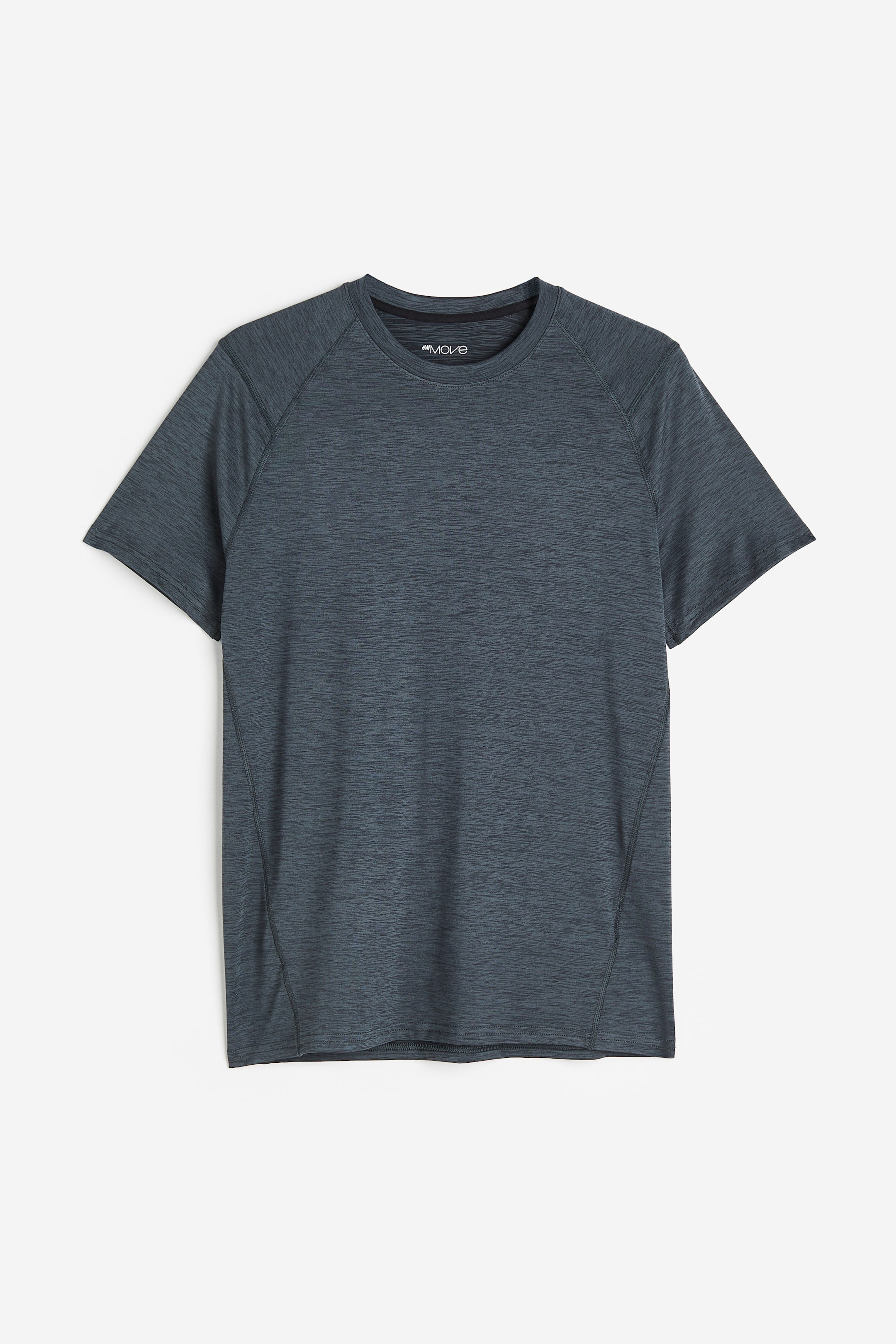 Xem ảnh lớn hơn: Áo thể thao vải DryMove™ Muscle Fit - Màu xám đậm đốm - Men | H&M VN 1