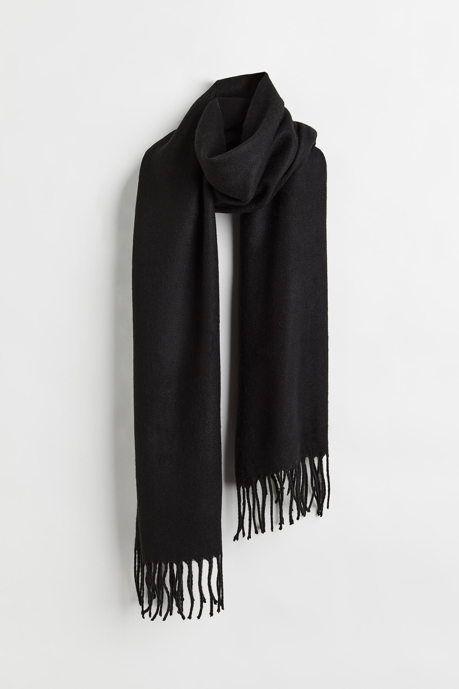 Woven scarf - Black/Beige - 1