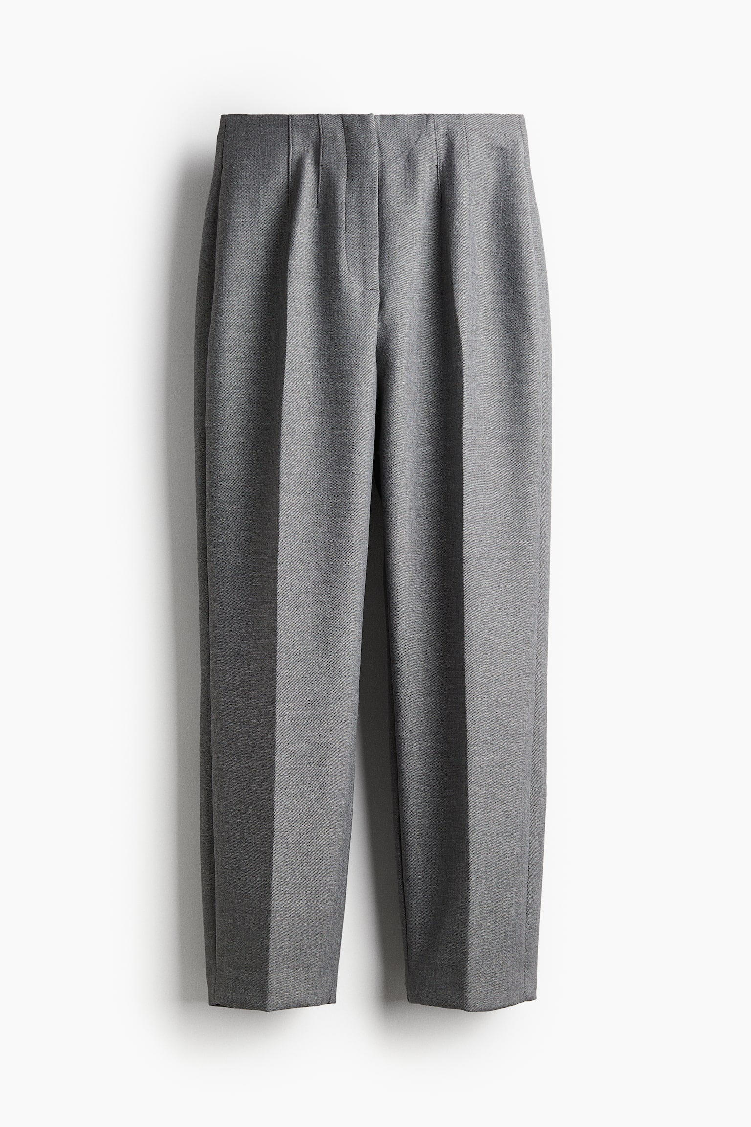 Ankle-length cigarette trousers - Grey marl/Black/Dark beige/Navy blue - 2