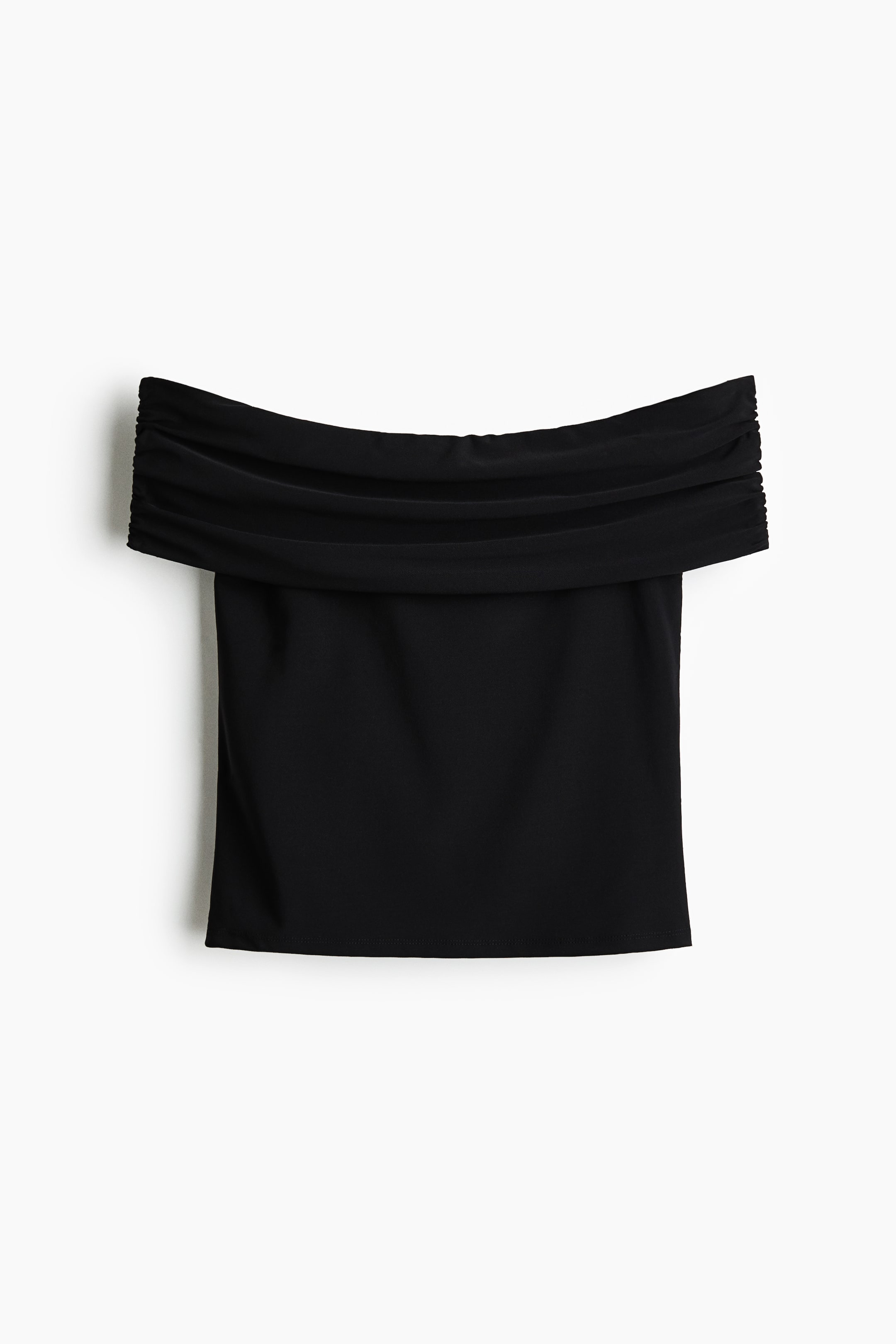 View larger image: Draped Off The Shoulder Top - Black - Ladies | H&M AU 4