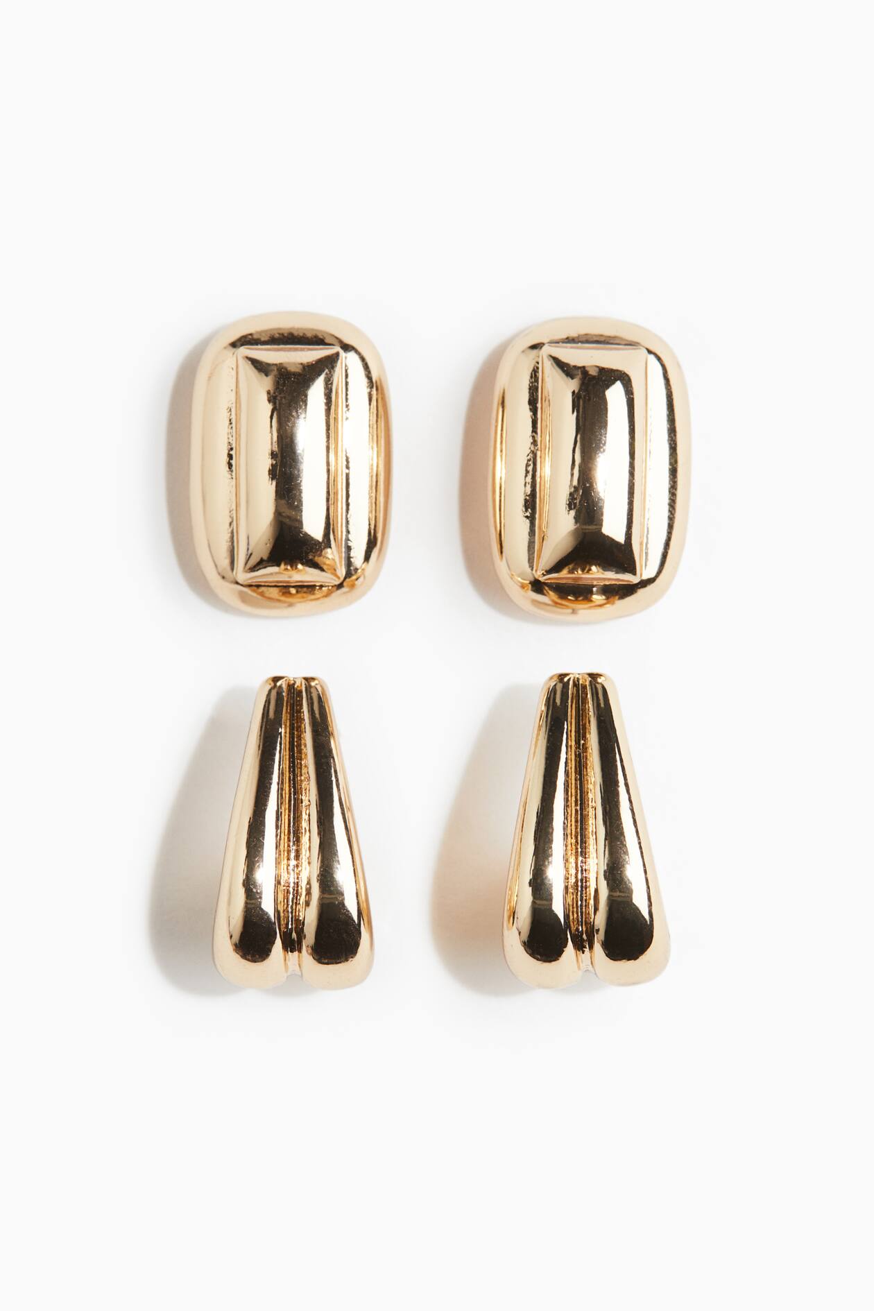 2 paires de boucles d’oreilles plaquées or - Doré - FEMME | H&M FR
