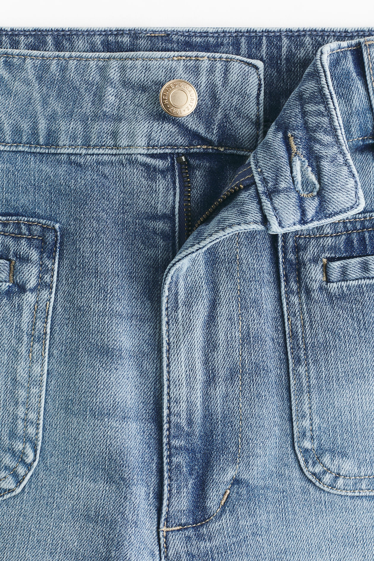 High-Waist Denim Shorts - image 2