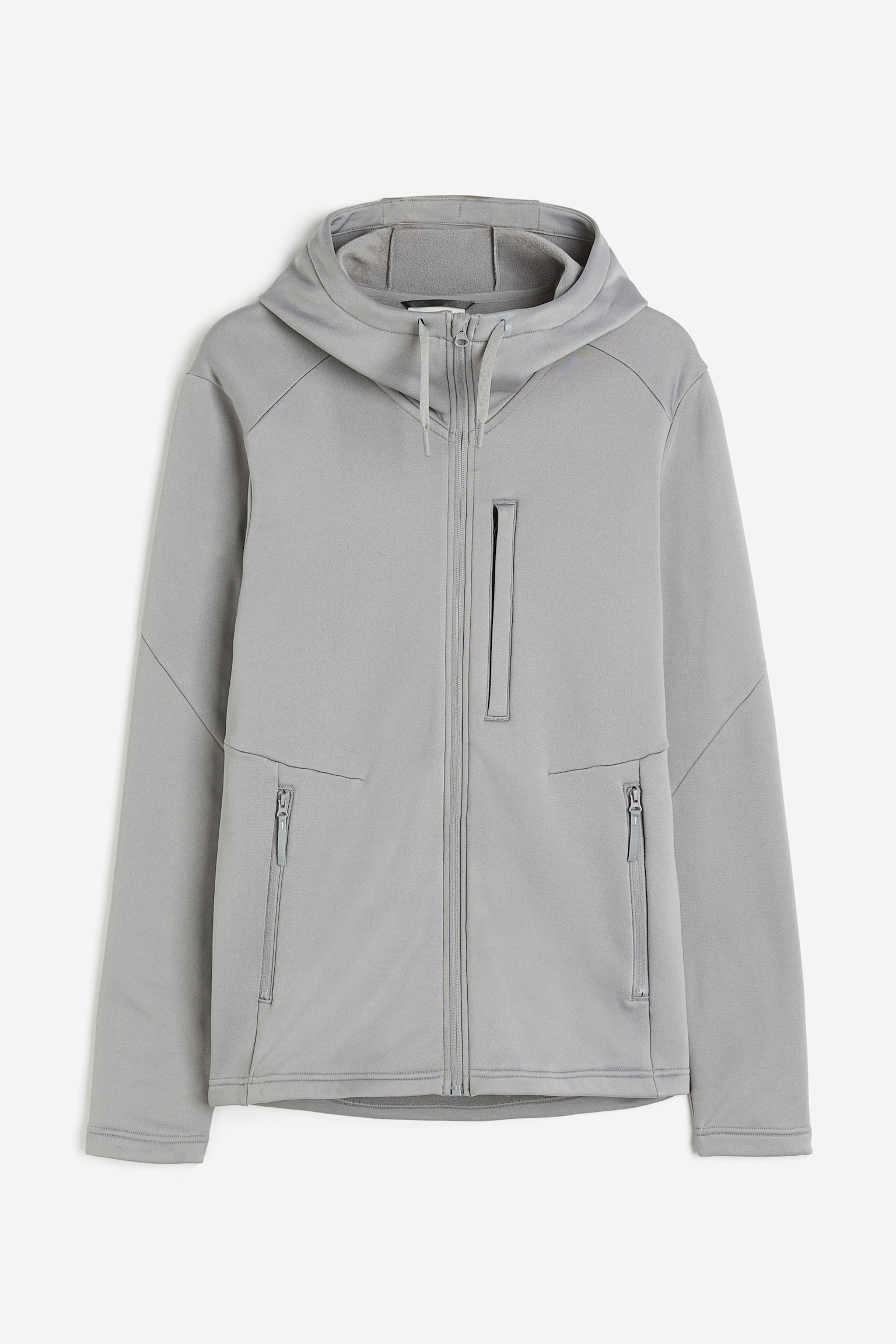 Regular Fit Fleece Lined Jacket - Grey/Black - 1