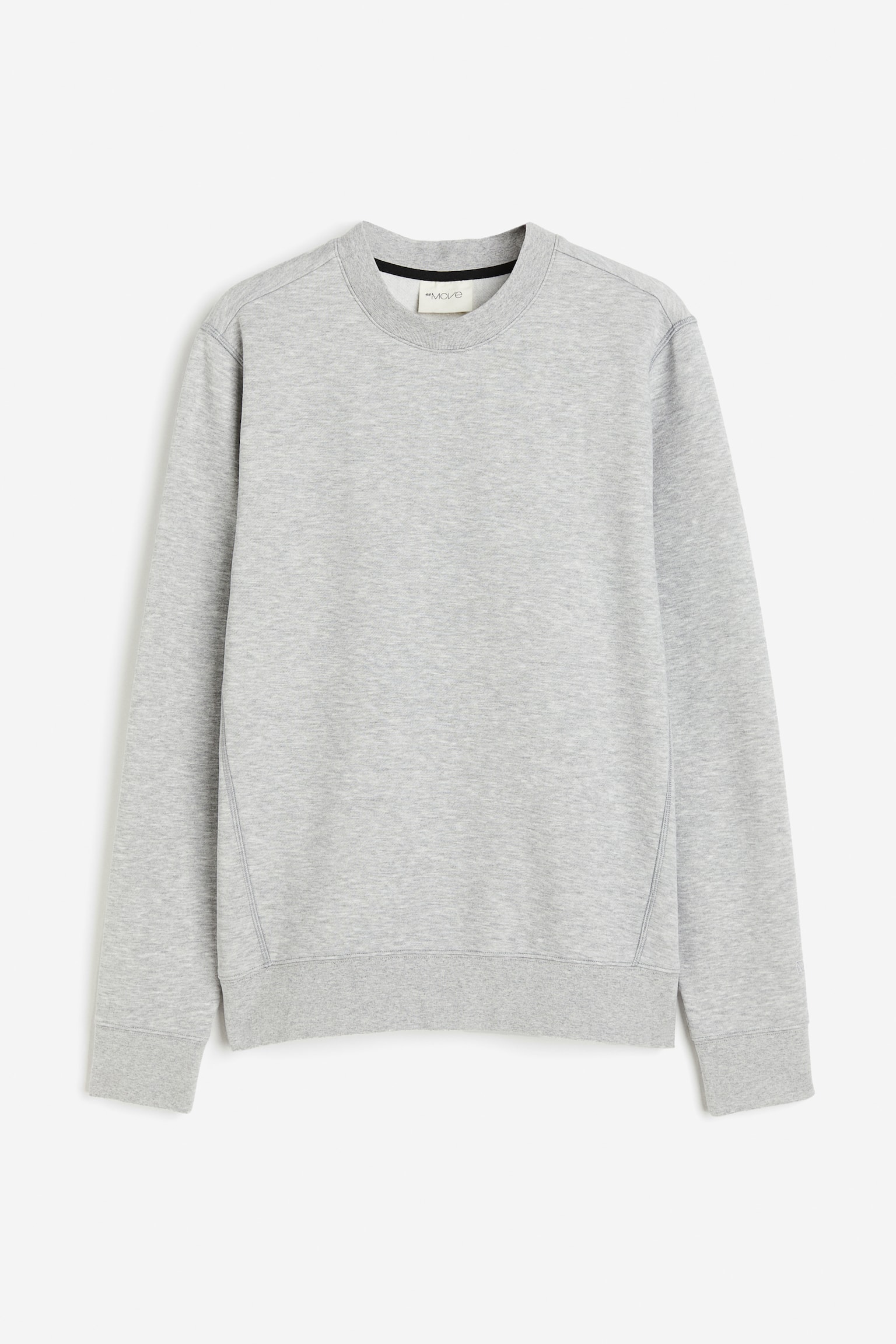 Sports sweatshirt in DryMove™ - Light grey marl/Black - 2