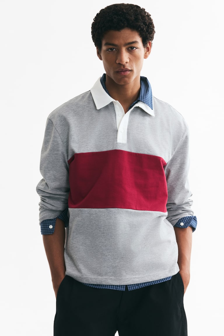 Pamučna ragbi dukserica Regular Fit