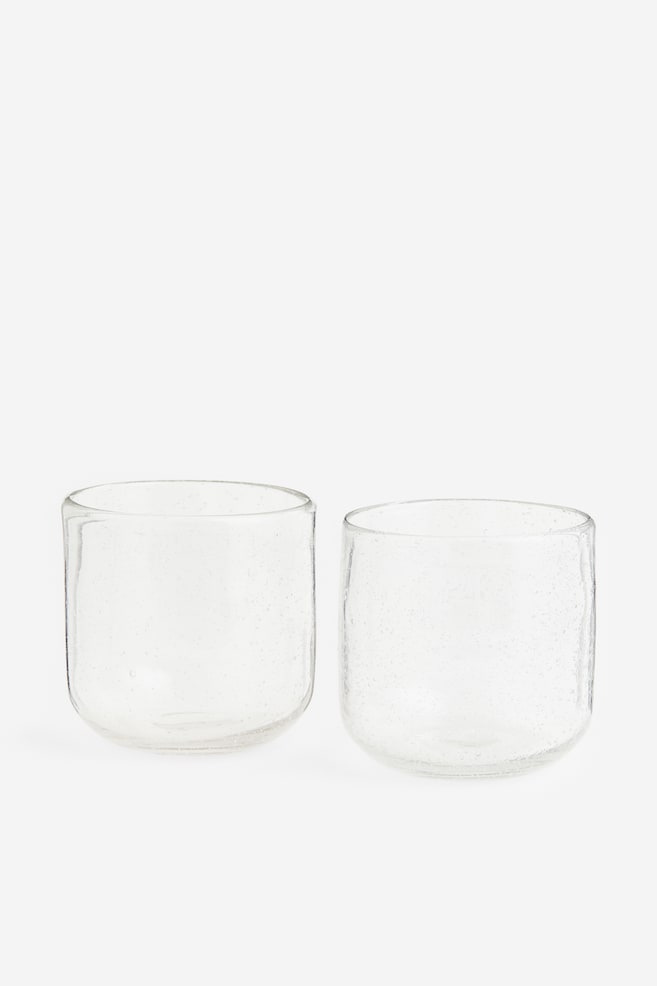 2-pak drikkeglas - Transparent glas/Brun - 1