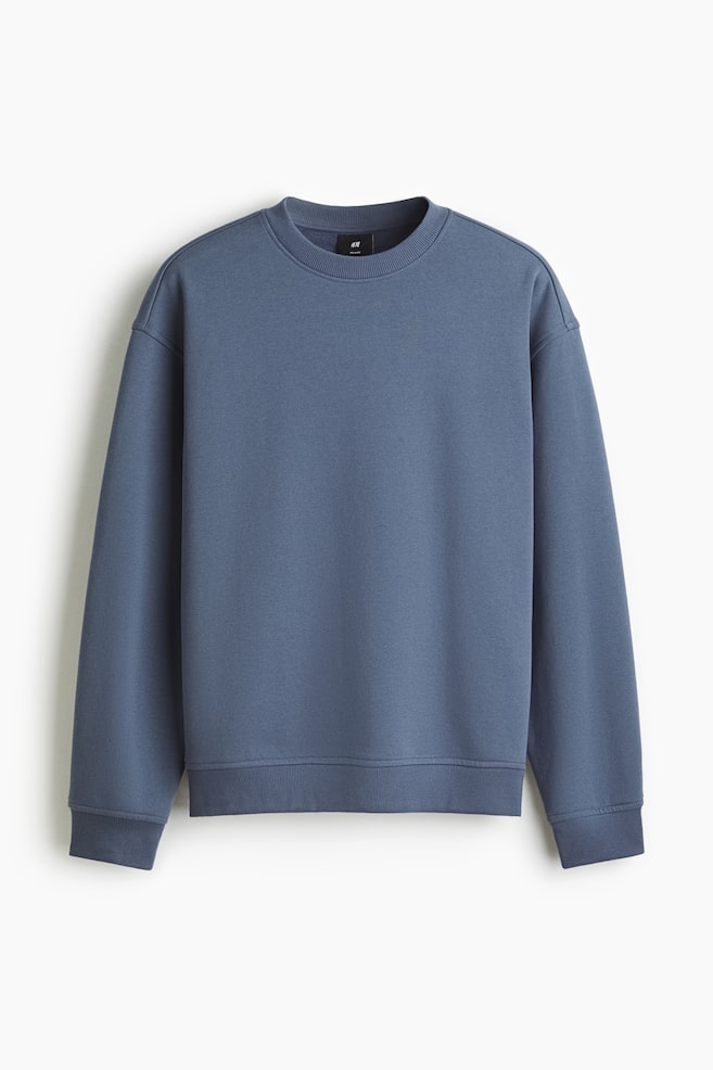 Sweatshirt in Loose Fit - Mattblau/Graumeliert/Dunkelblau/Schwarz/Dunkelgrau/Braun/Mattes Khakigrün/Grün/Hellblau/Pflaumenlila - 1
