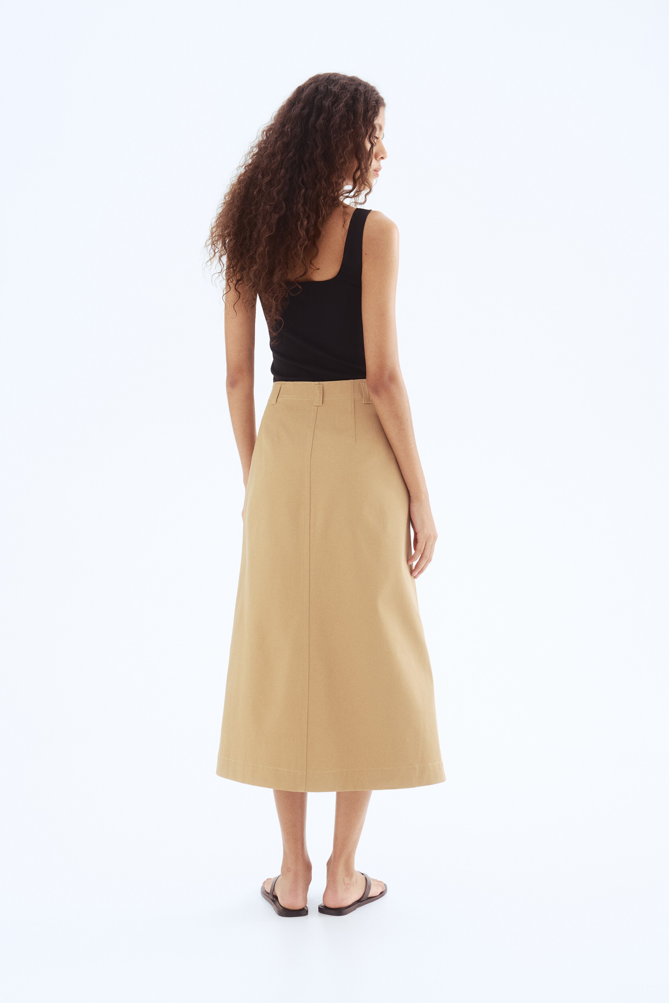 A-line cotton skirt
