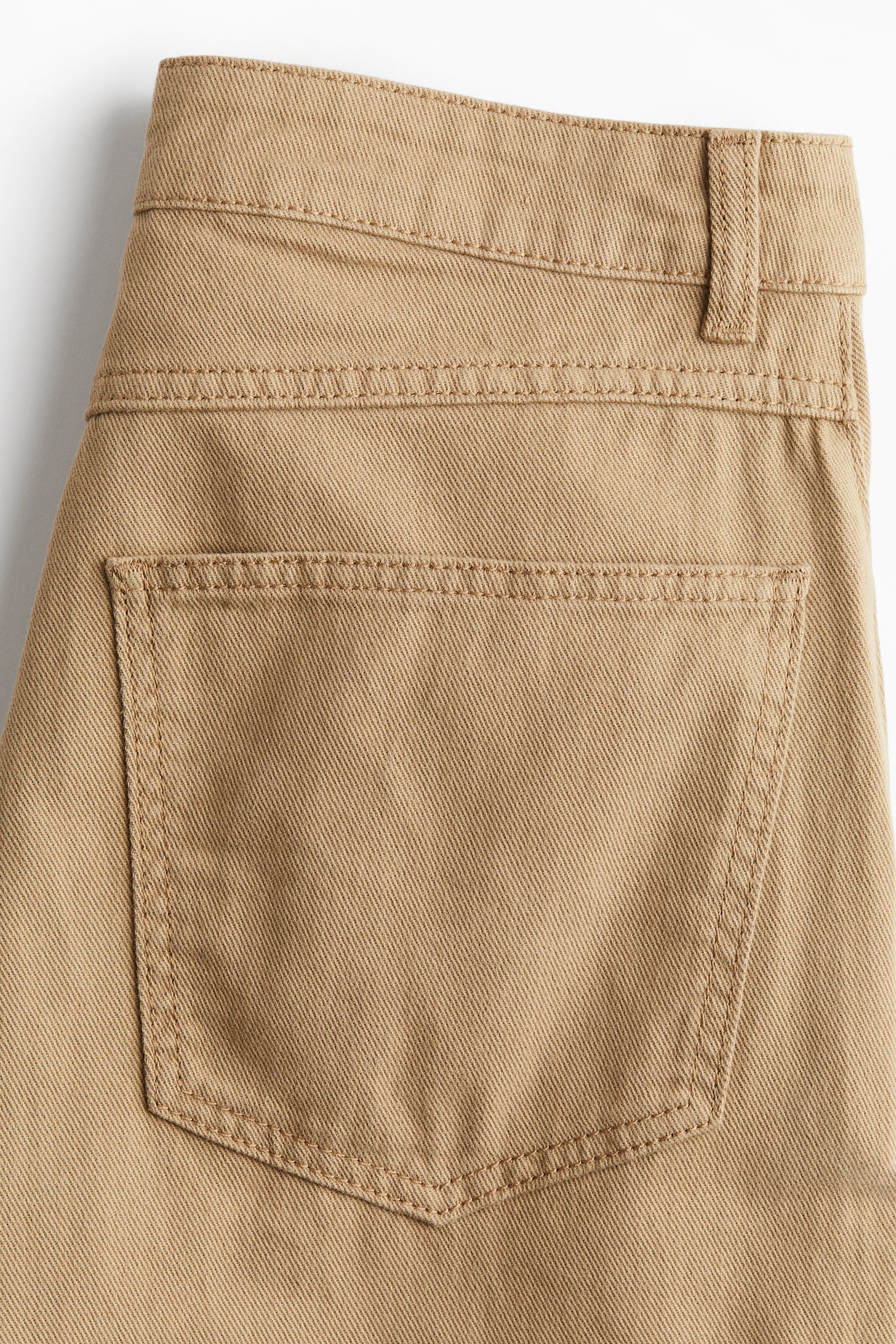 Barrel-leg twill trousers - Dark beige/Khaki green/Black - 6