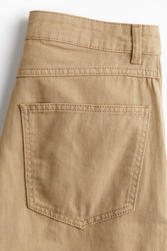 Women s Dark Beige Barrel Leg Twill Pants H M US women-s-dark-beige-barrel-leg-twill-pants-h-m-us