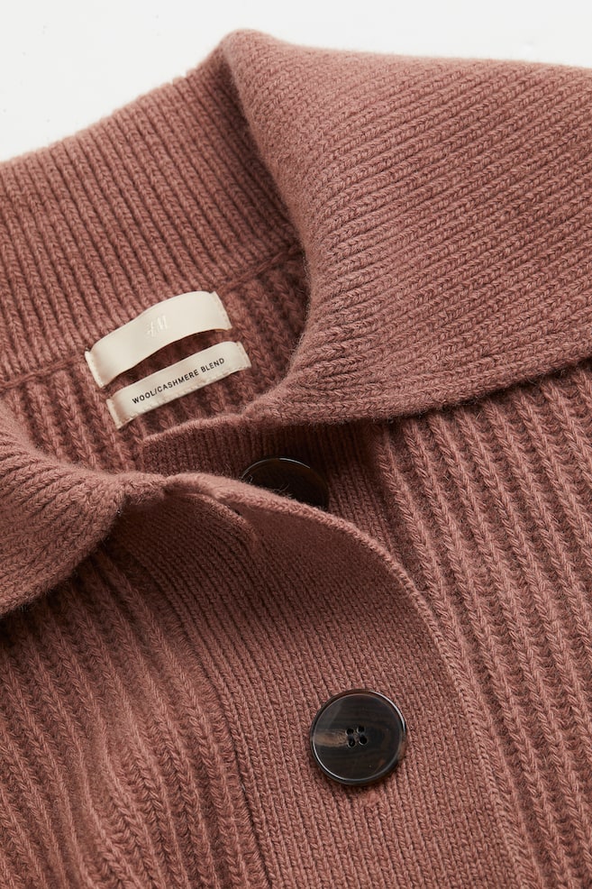 Rib-knit wool-blend jumper - Rust brown - 2