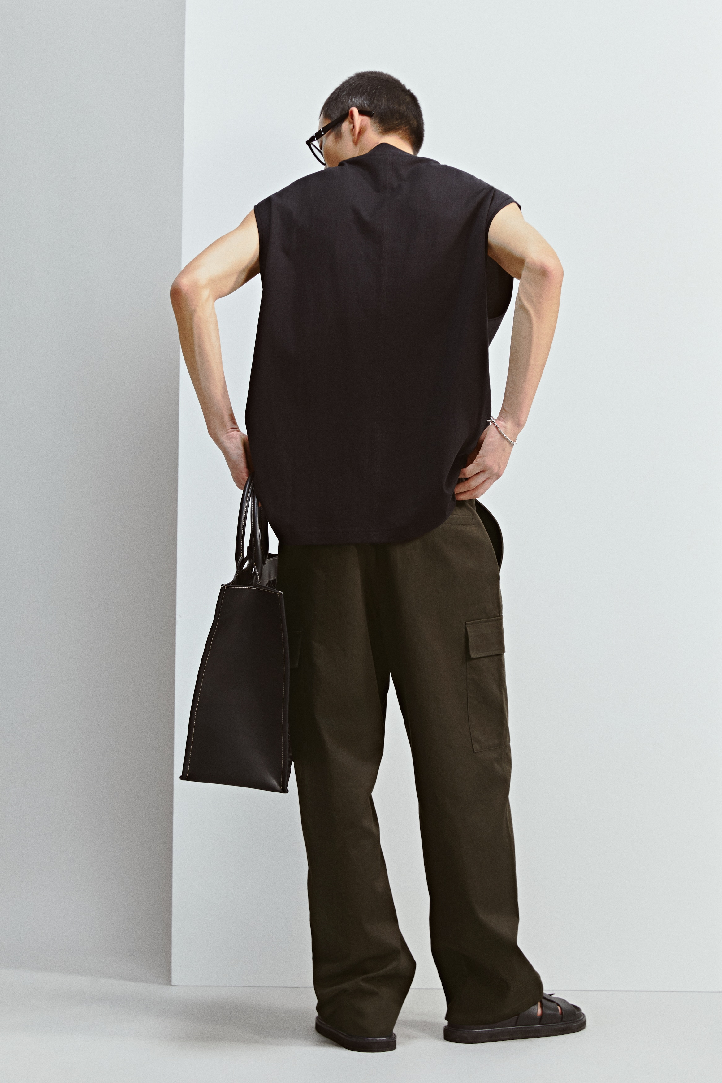 PLEASE山口チマラカーゴパンツ オリーブグリーン ルーズフィット チマラカーゴパンツ オリーブグリーン ルーズフィット チマラカーゴ