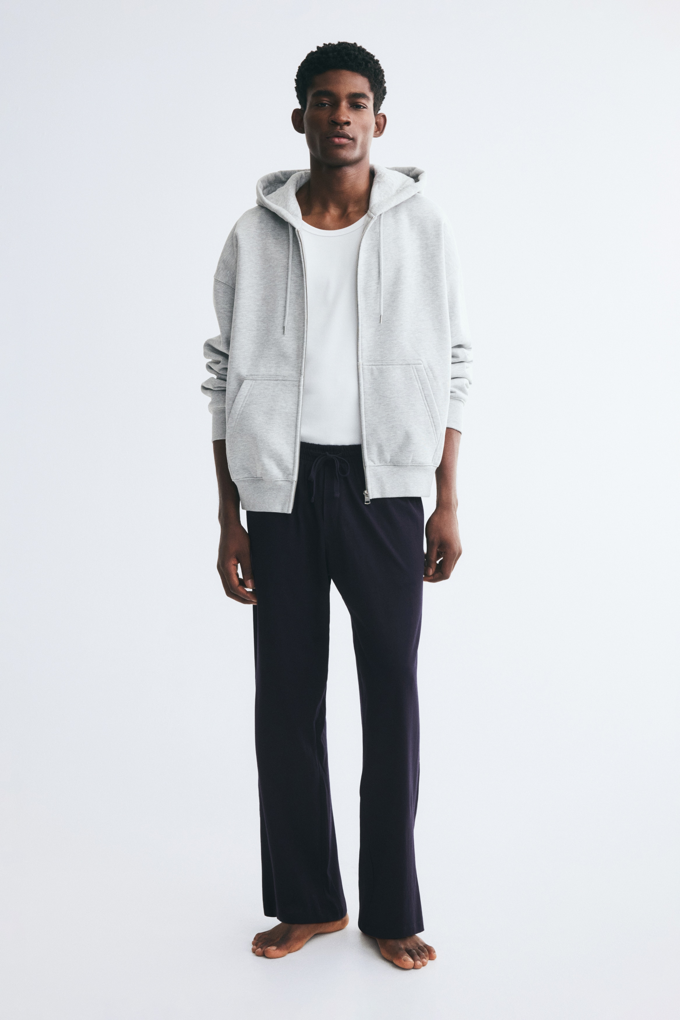 Relaxed Fit Jersey trousers - Navy blue/Dark turquoise