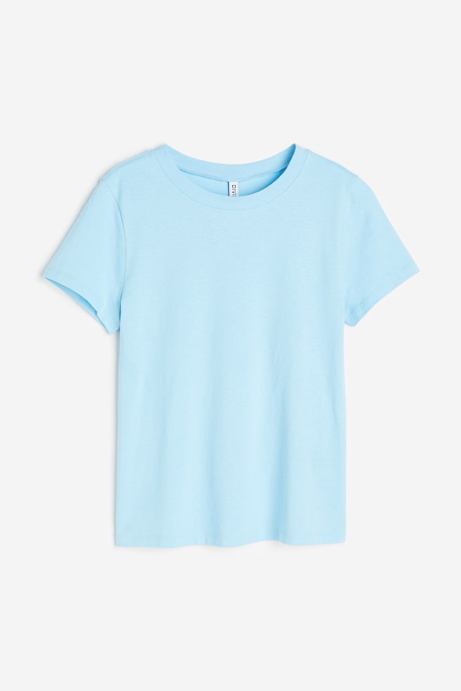 Fitted T-shirt - Light blue/White/Green/Light pink/dc - 2