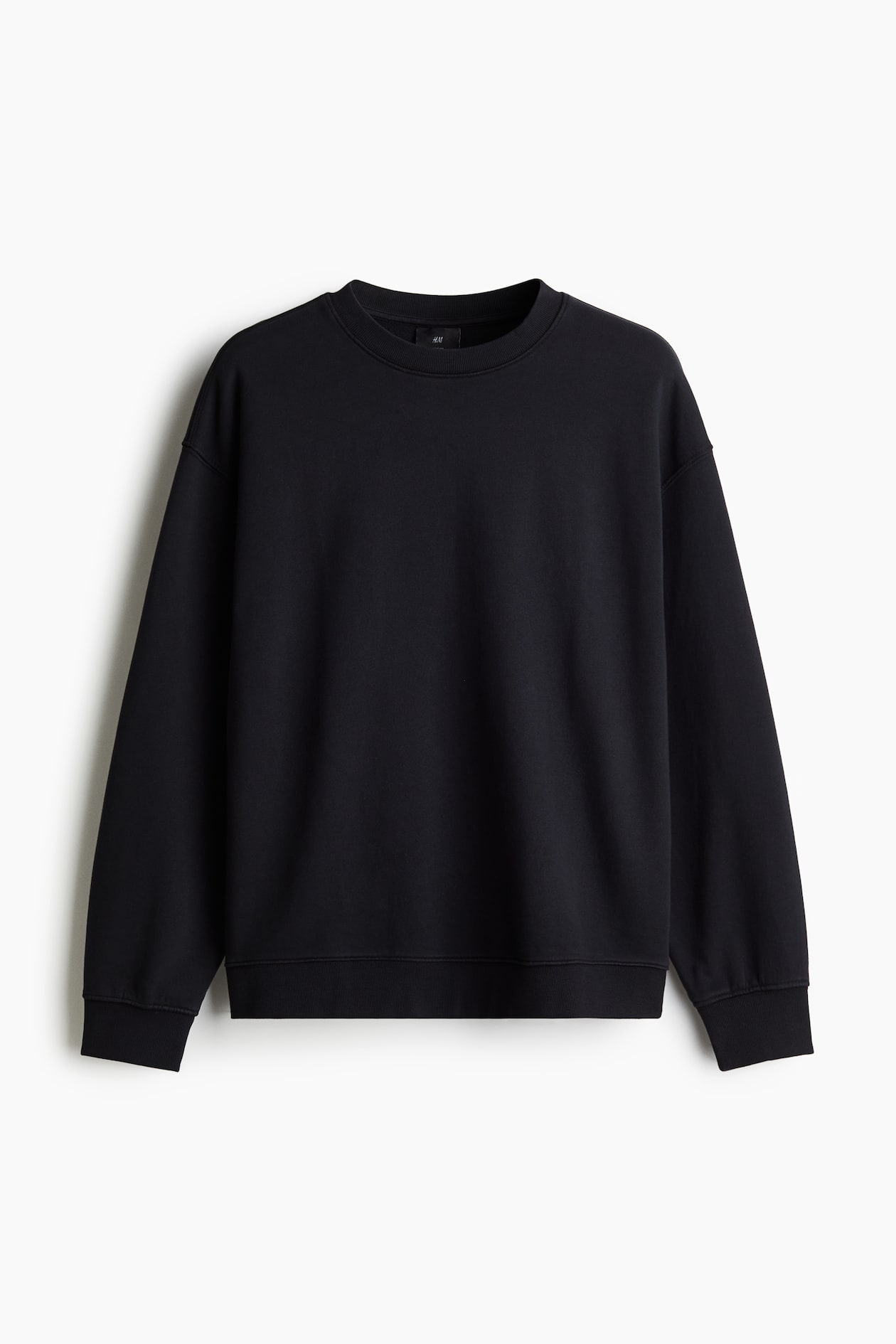 Sweat Loose Fit en coton lavé - Noir - HOMME | H&M FR