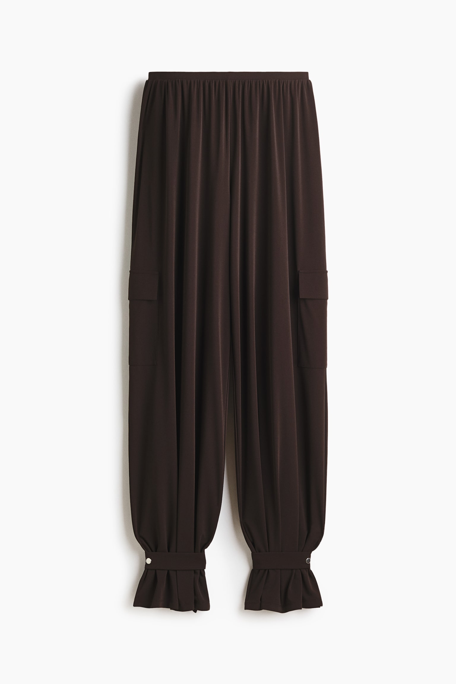 Pantaloni cargo con gamba balloon - Marrone scuro/Nero