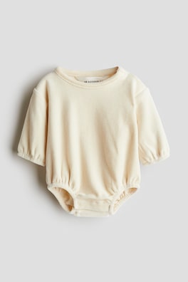 Romper i bomullsvelour