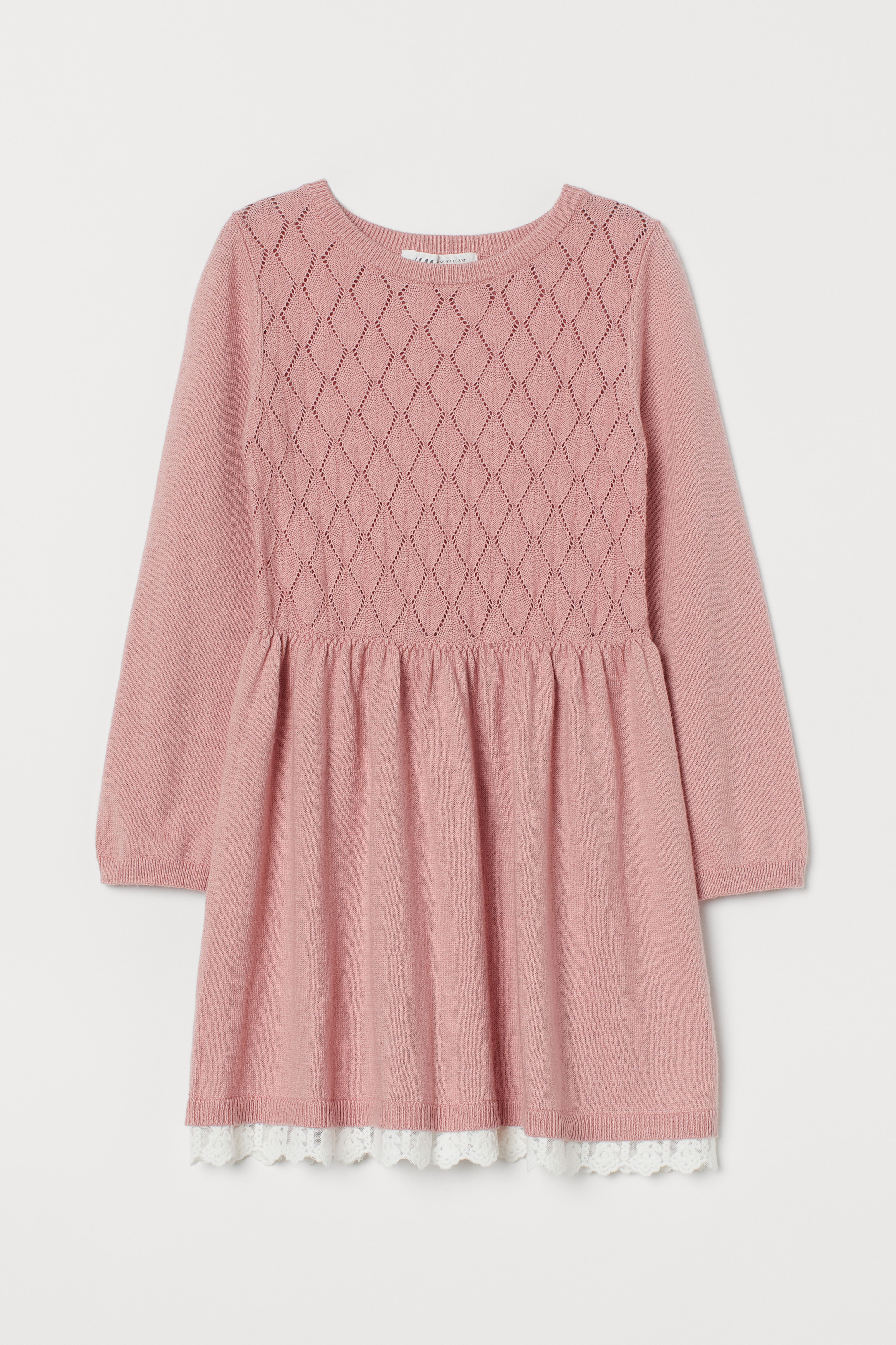 Lace trimmed Knit Dress