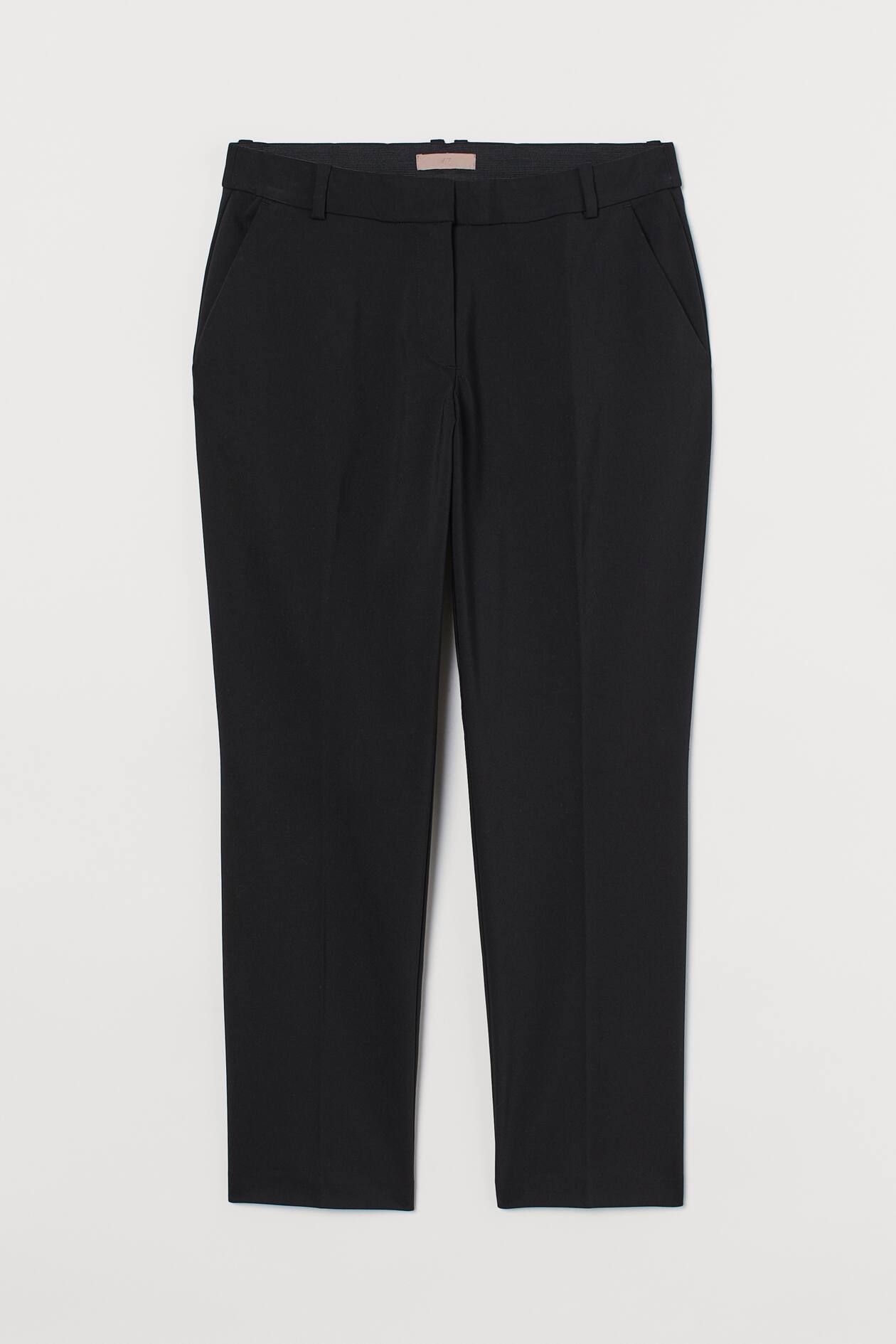 H&M+ Slacks - Regular waist - Ankle-length - Black - Ladies | H&M US