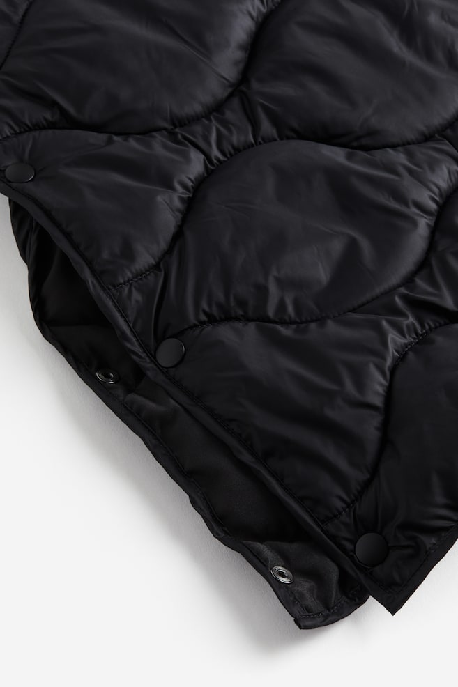 Quilted puffer coat - Black - 3