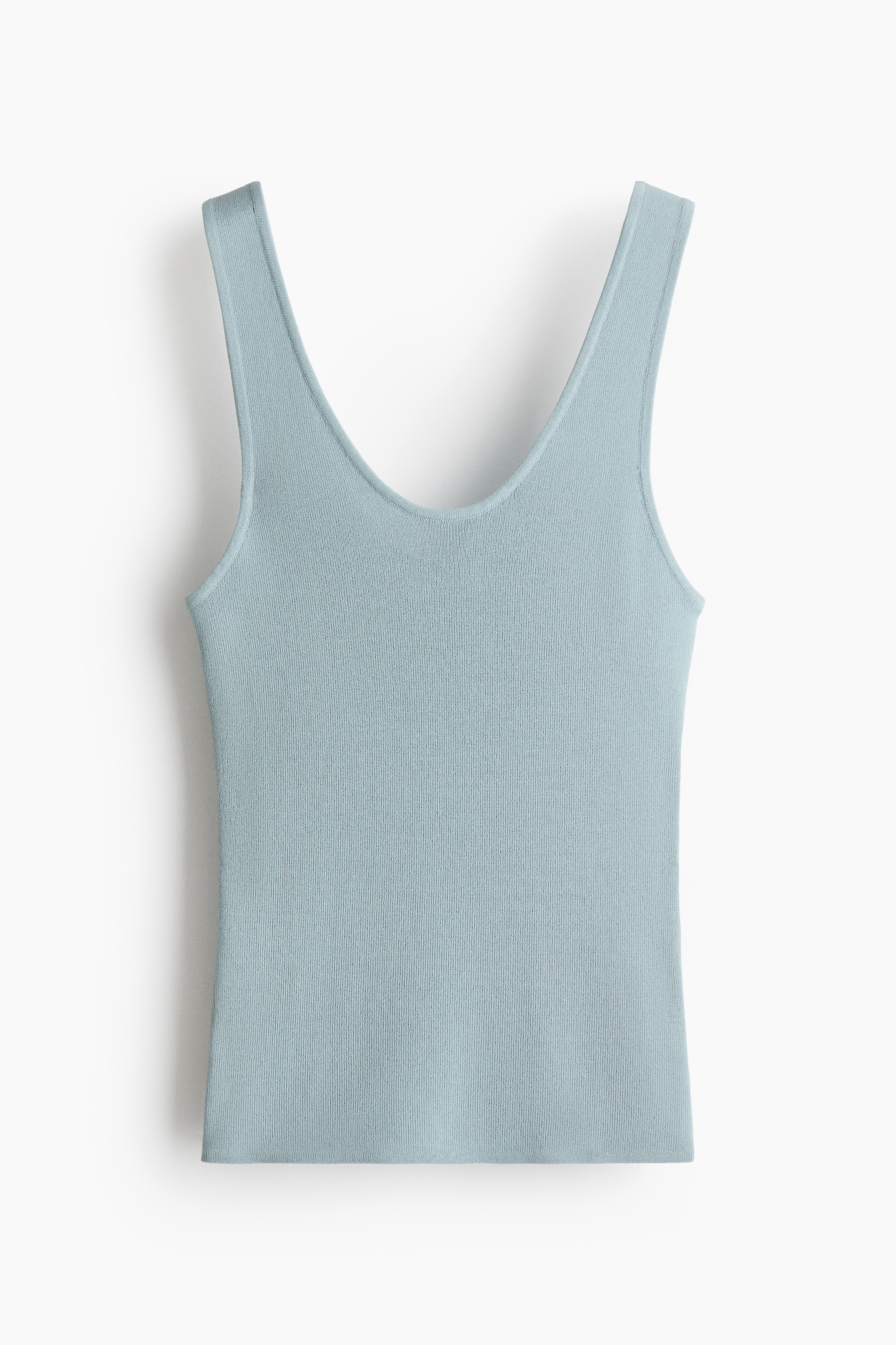 Gestricktes Tanktop - Helles Matttürkis/Dunkelrosa/Dunkelbraun/Weiß/Schwarz/Beige