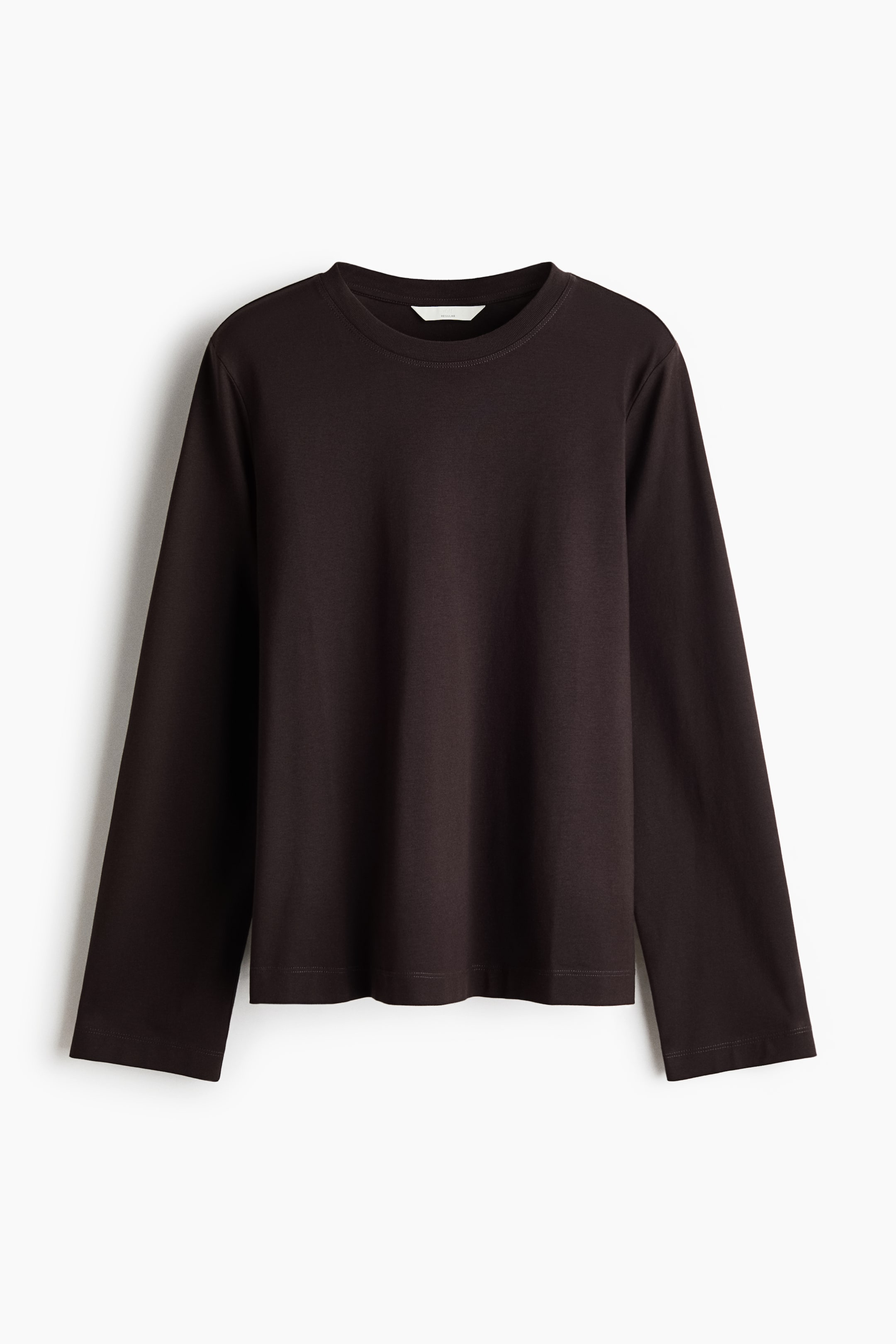 View larger image: Supima® cotton top - Dark brown - Ladies | H&M 1
